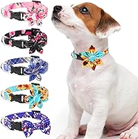 Vista 14 de Lindo Collar de Perro para Niño Floral Elegante Collar de Perro con Pajarita de Girasol Collar de Perro para Lindo Niño, Macho, Gatos, Perros