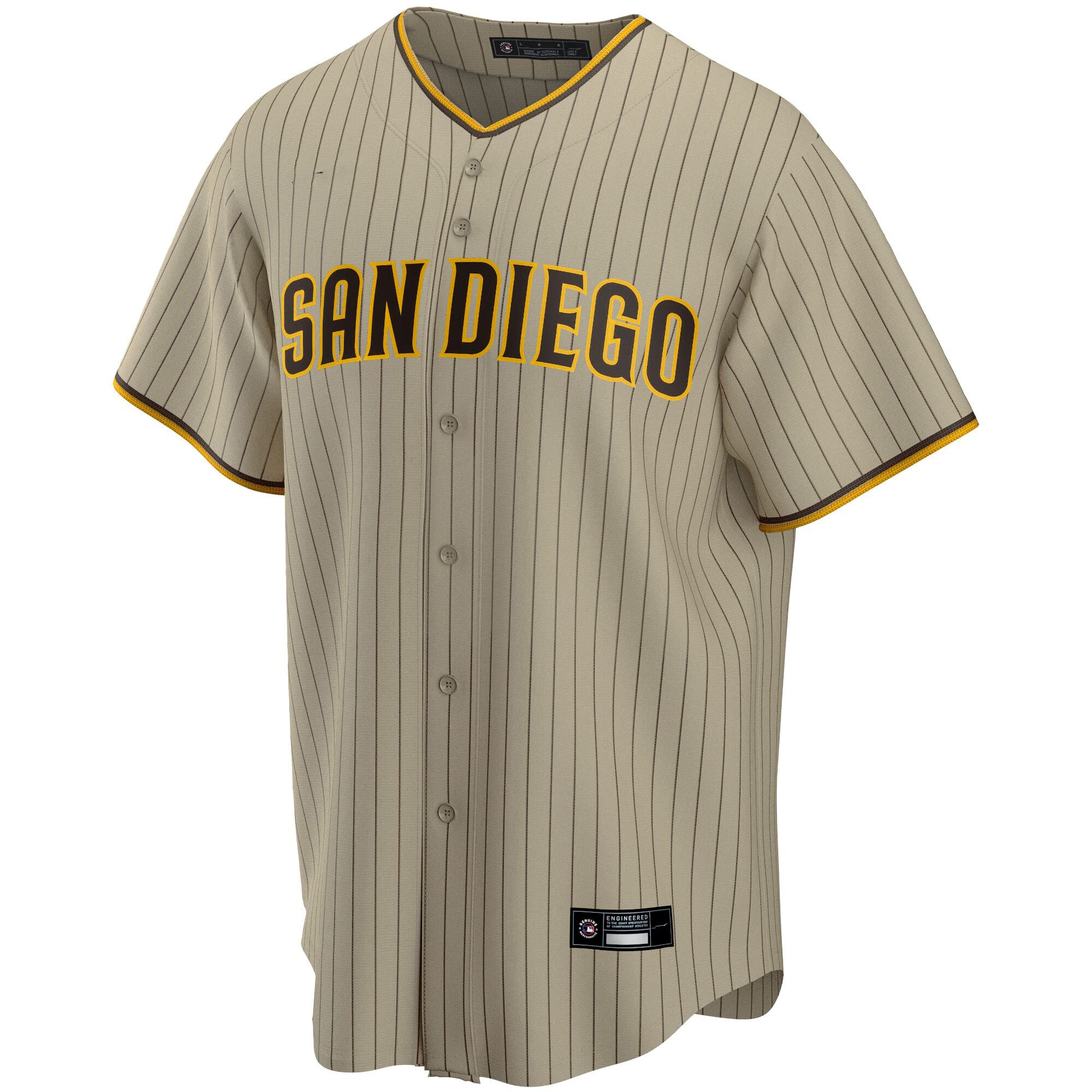 San Diego Padres Tan Stripe Youth 8-20 Alternate Team Jersey