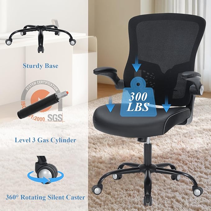 Silla de Oficina Ejecutiva Ergonómica Reclinable con Soporte miniatura 2