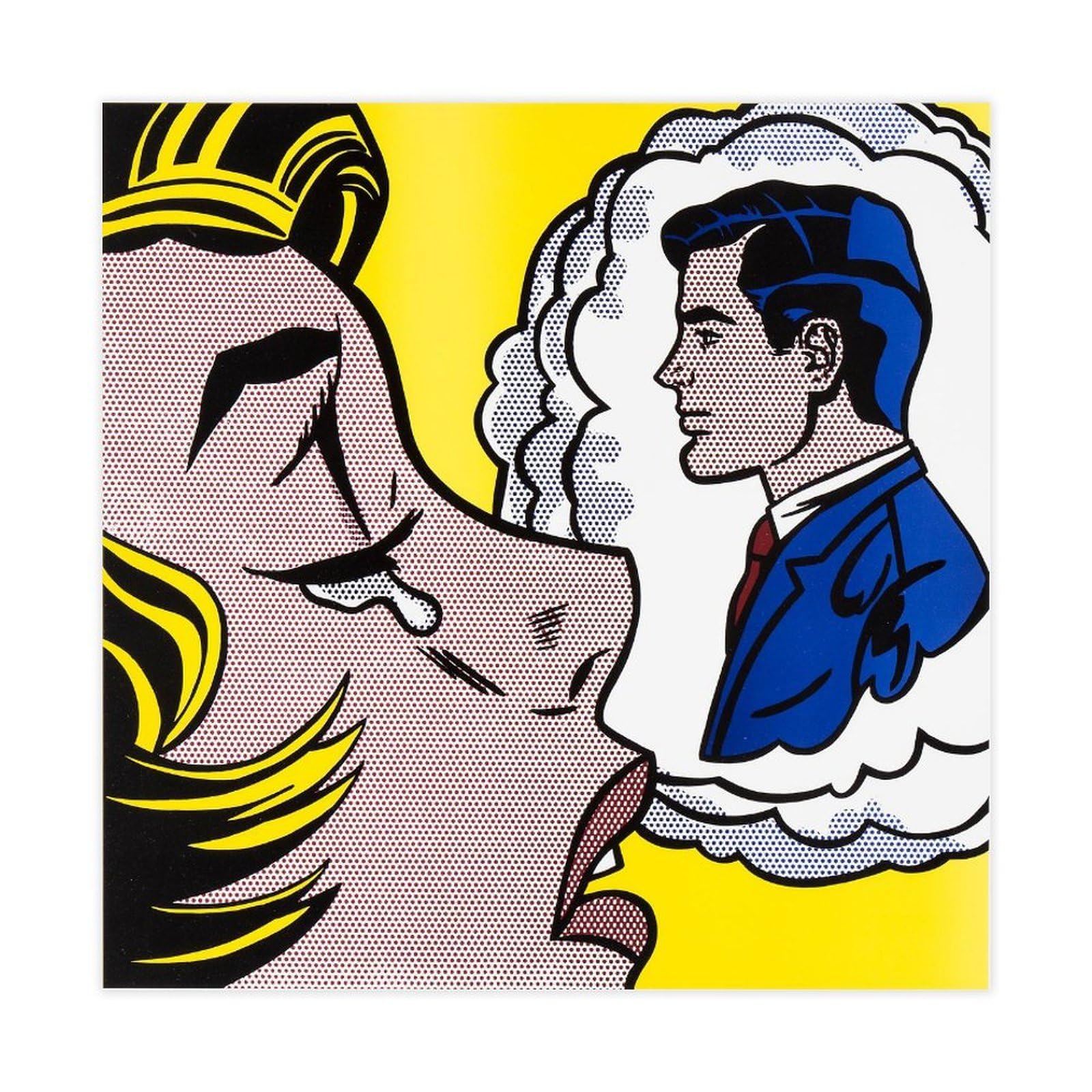 WCYB Illustrations Posters Thinking of Him by Roy Lichtenstein Posters Prints Canvas Deco Paintings Wall Art Unframe 28" L X 28" W