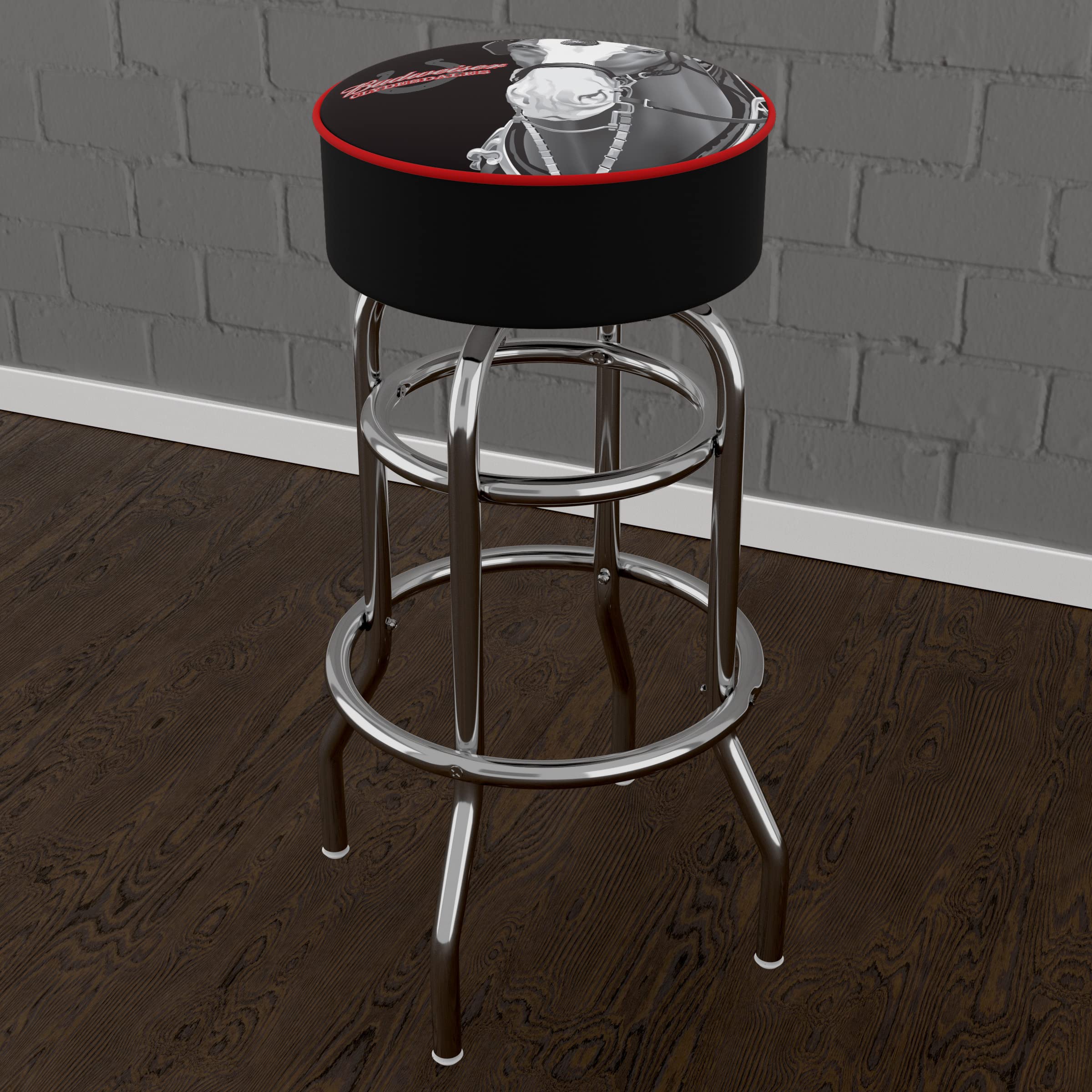Amazon.com: Bar Stool - Budweiser Clydesdale Black Stool with Foam