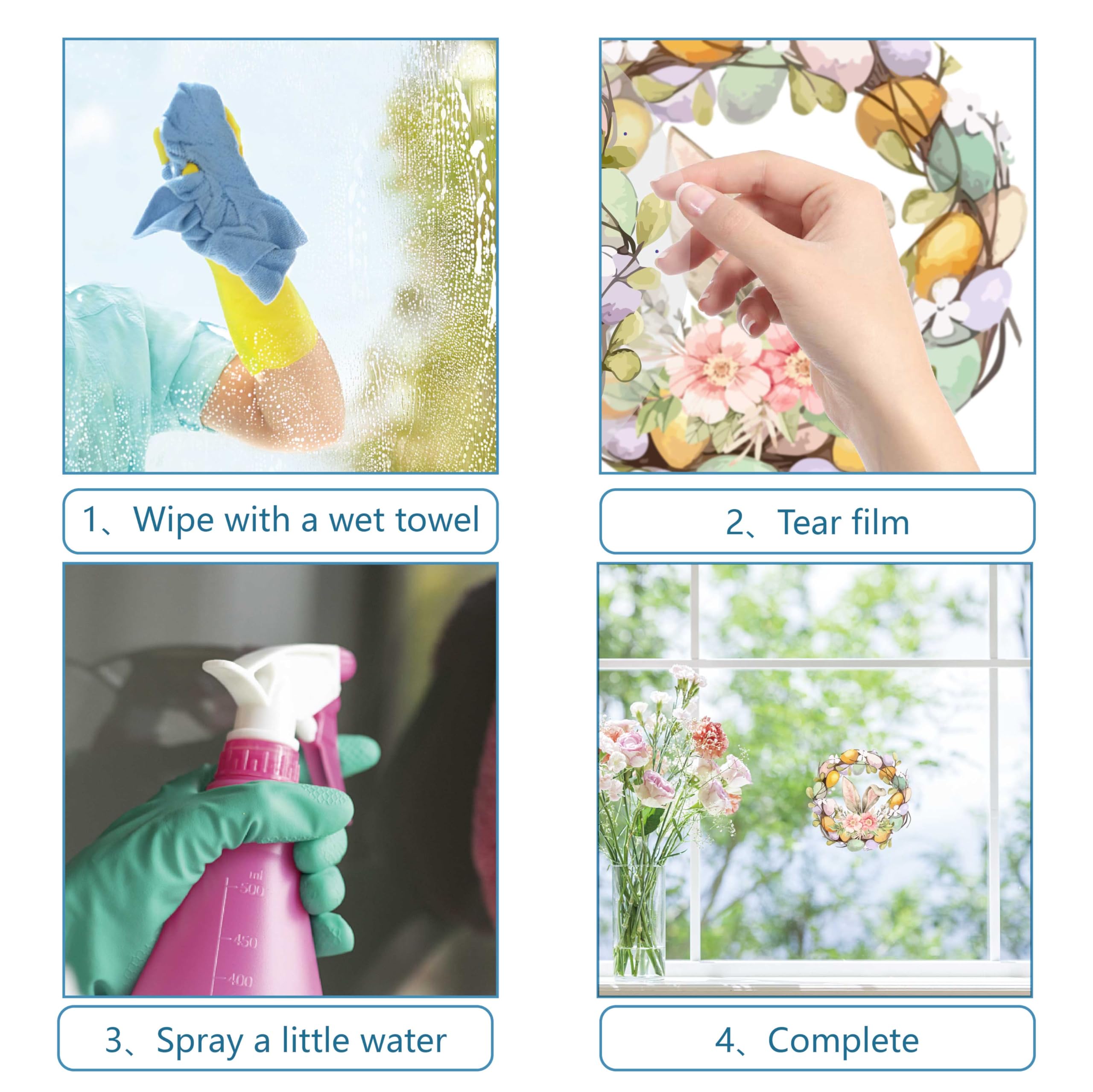 GORGECRAFT Adesivi Vetro Animali Marini - 4 Pezzi Tartaruga, Balena, Cavalluccio, Medusa | Pellicola Antiuccelli Per Finestre - Foto 10