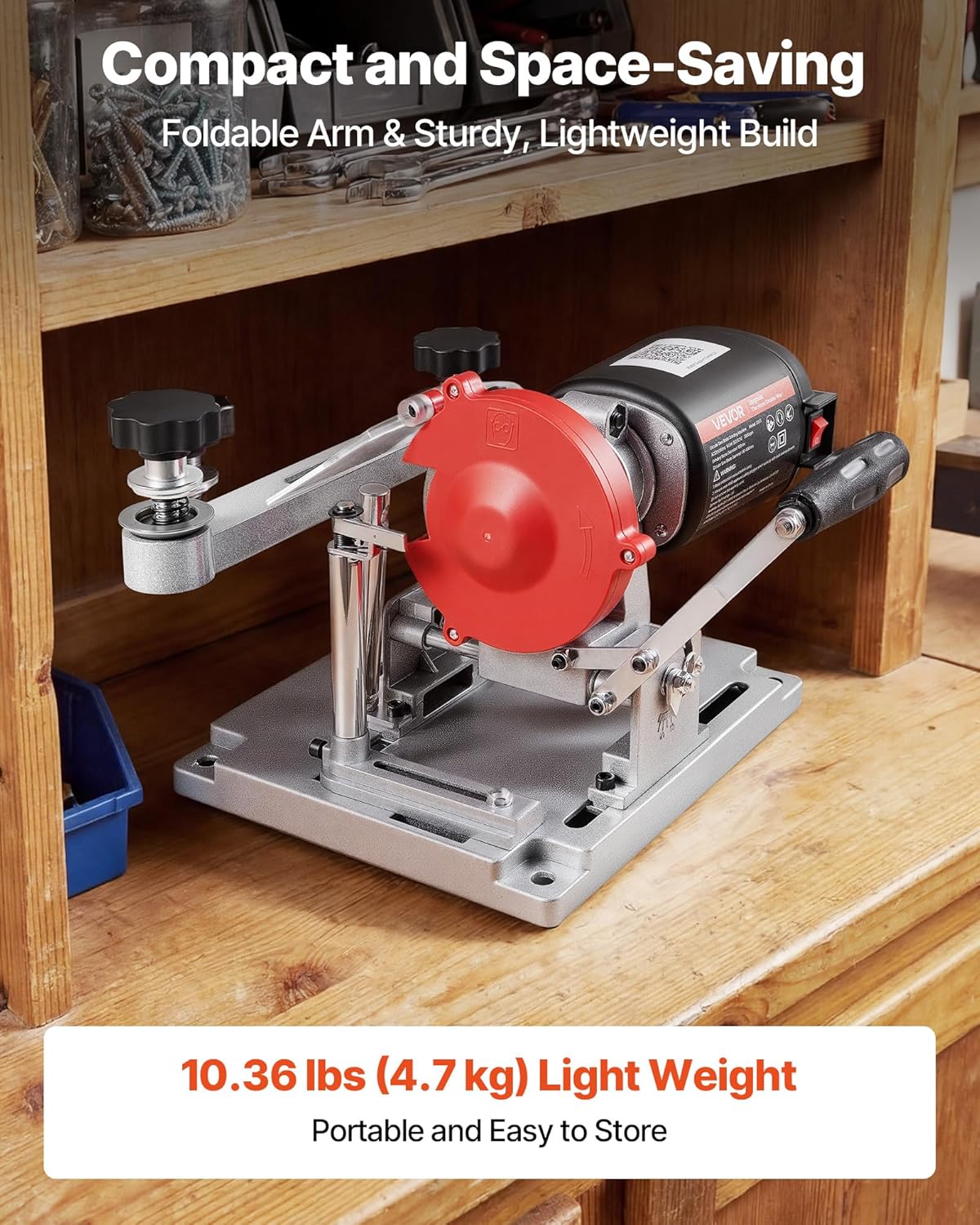 VEVOR Circular Saw Blade Sharpener, 140W 3800RPM Electric Saw Blade Sharpening Machine with 4" Ceramic & Diamond Grinding Wheels - Fits 3.5" to 15.7" Diameter Circular Saw Blades