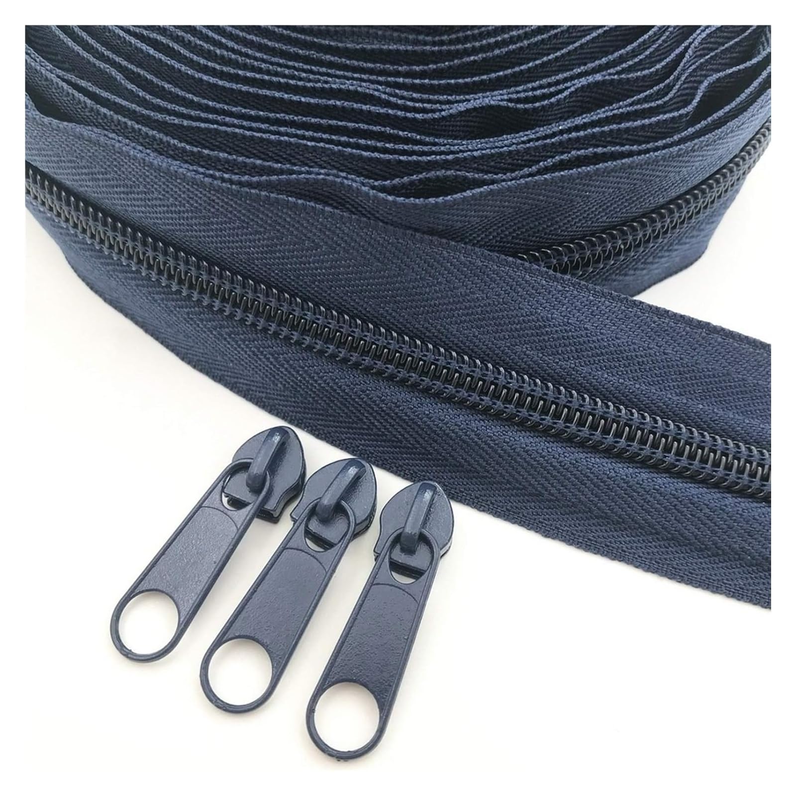 dfEDRd Nylon Coil Zipper by The Yards, Nylon Coil Zippers, by The Yard with 20pcs Sliders, f5 10 Meter 24 Colors(330 Dark Blue)