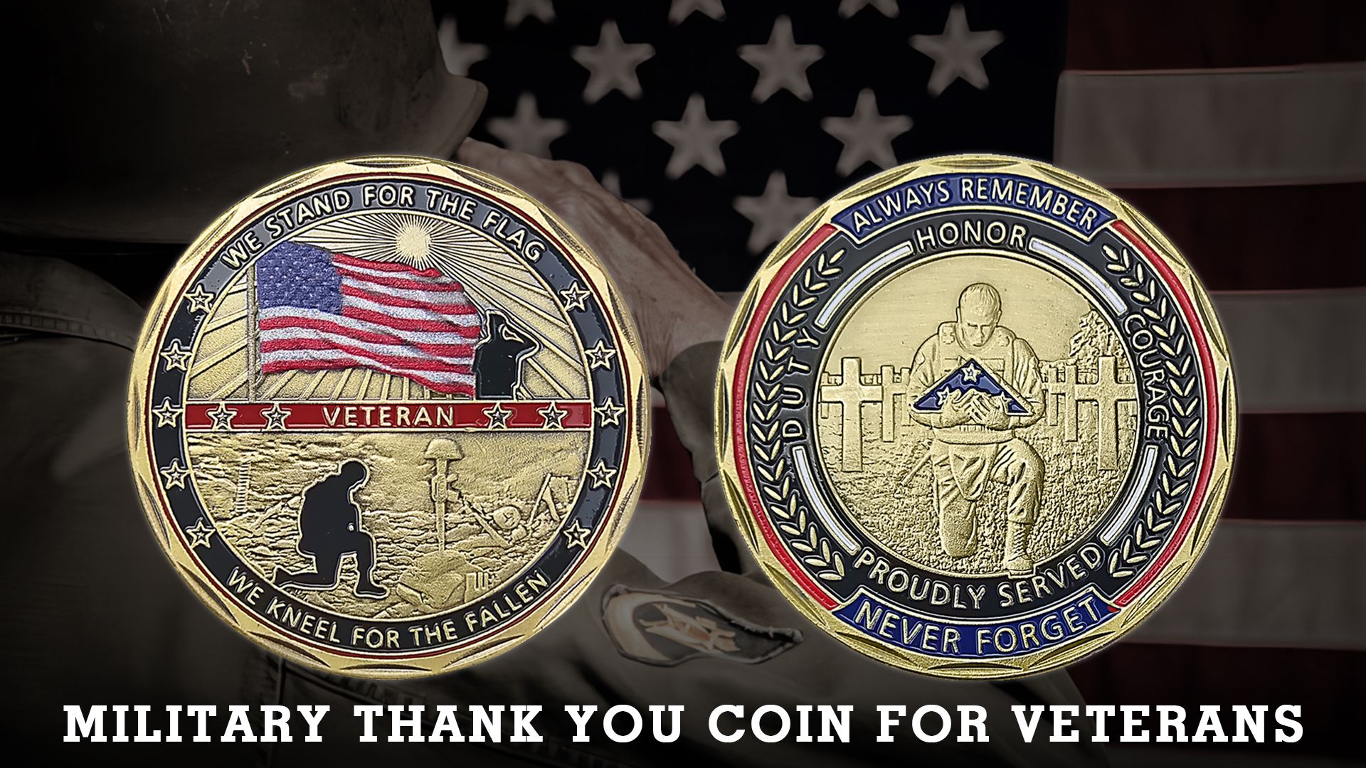 24 Pcs Military Challenge Coins - Veteran Appreciation Commemorative Coins
