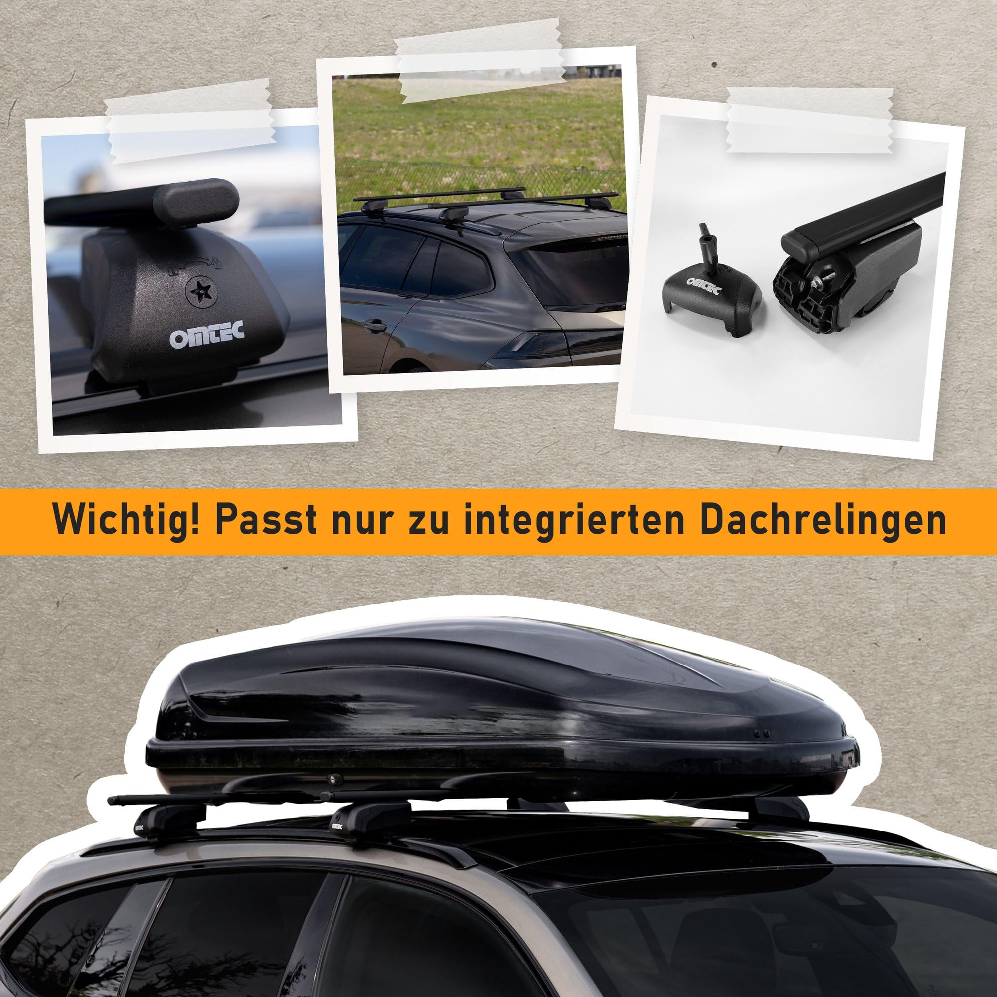 CHROMEMASTER | Dachgepäckträger Dachträger | Kompatibel mit DS DS7 2022+ | Er dient zum Transport Einer Dachbox, Fahrradträger, Leiter; Robuste Dachträger aus Stahl