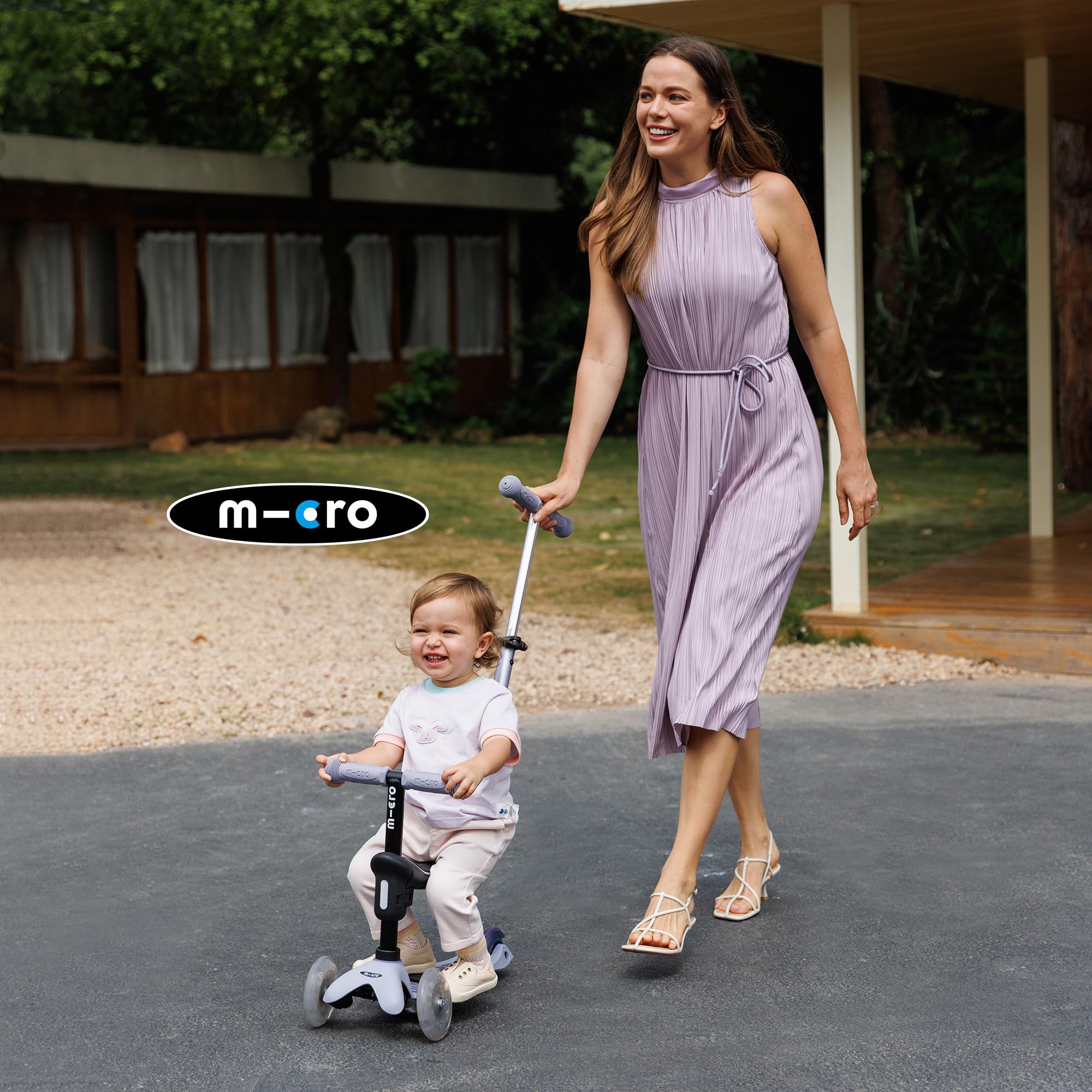 Trottinette évolutive Micro Mini2Grow 2.0 Lavande | LED