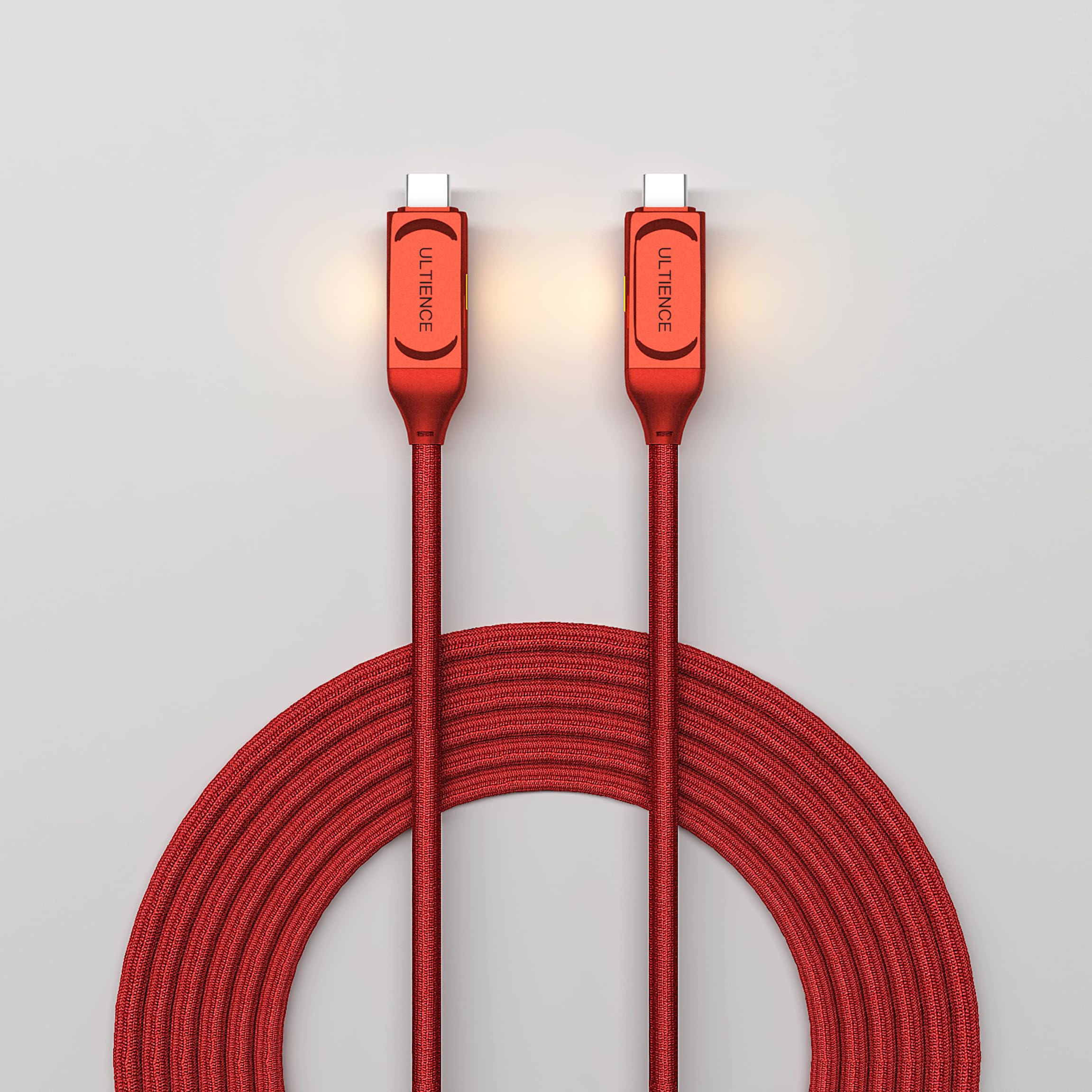 USB 4 C to C Cable 240W Fast Charging, Thunderbolt 3/4/USB4/PD/8K Monitor Compatible [USB-IF Certified], 4.9ft Braided Cord with Smart LED Indicator, 20Gbps High-Speed Data Transfer for MacBook, iPad