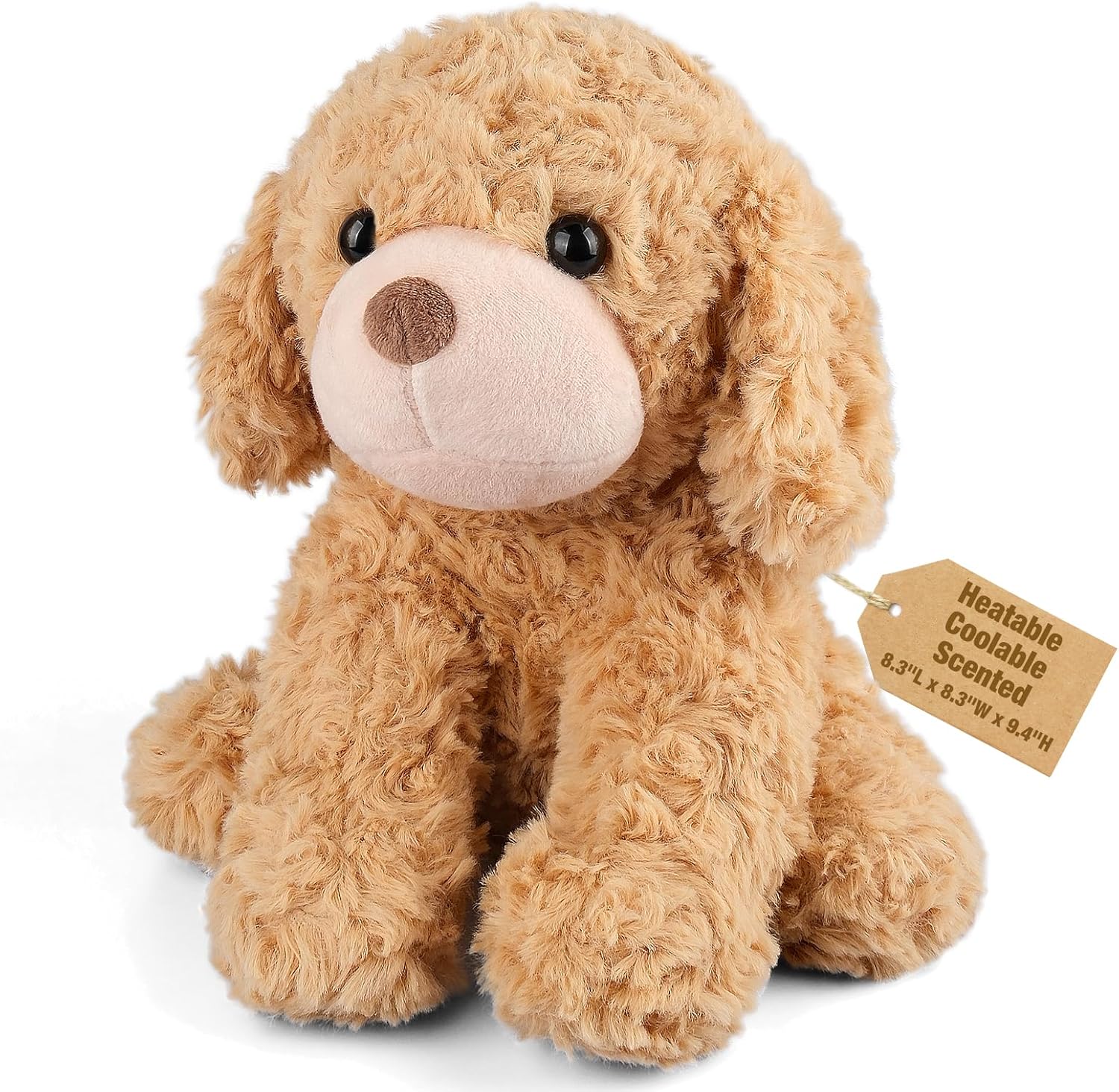 Bobbie & Laxi Microwavable & Coolable Dog Weighted Stuffed Animal – Heating Pad for Period Cramps Relief Muscle Pain & Anxiety Cute Plush Toy for Comfort & Warmth Gifts for Adults & Kids