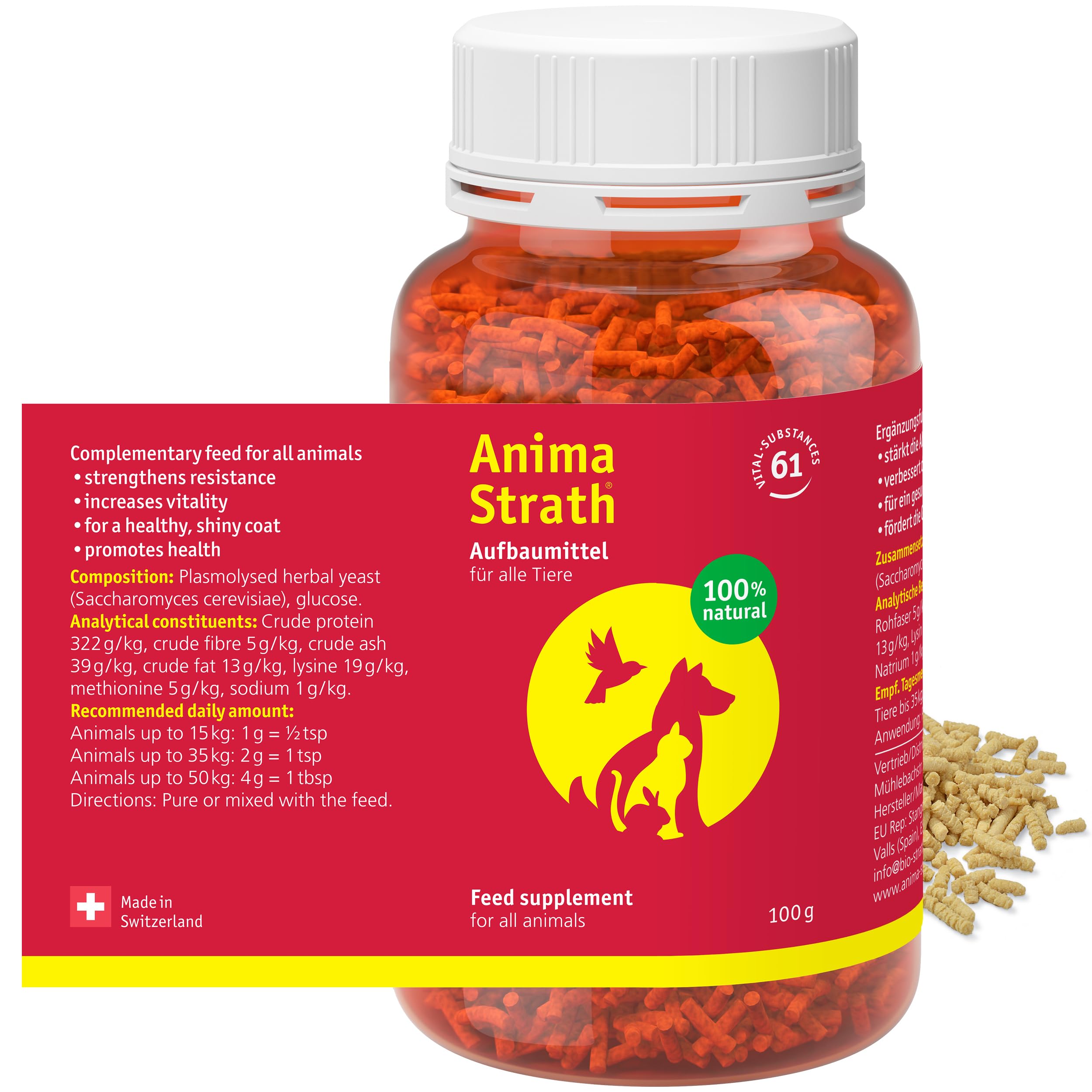 Anima-Strath Granules - Natural Food Supplement for Dogs & Cats ...