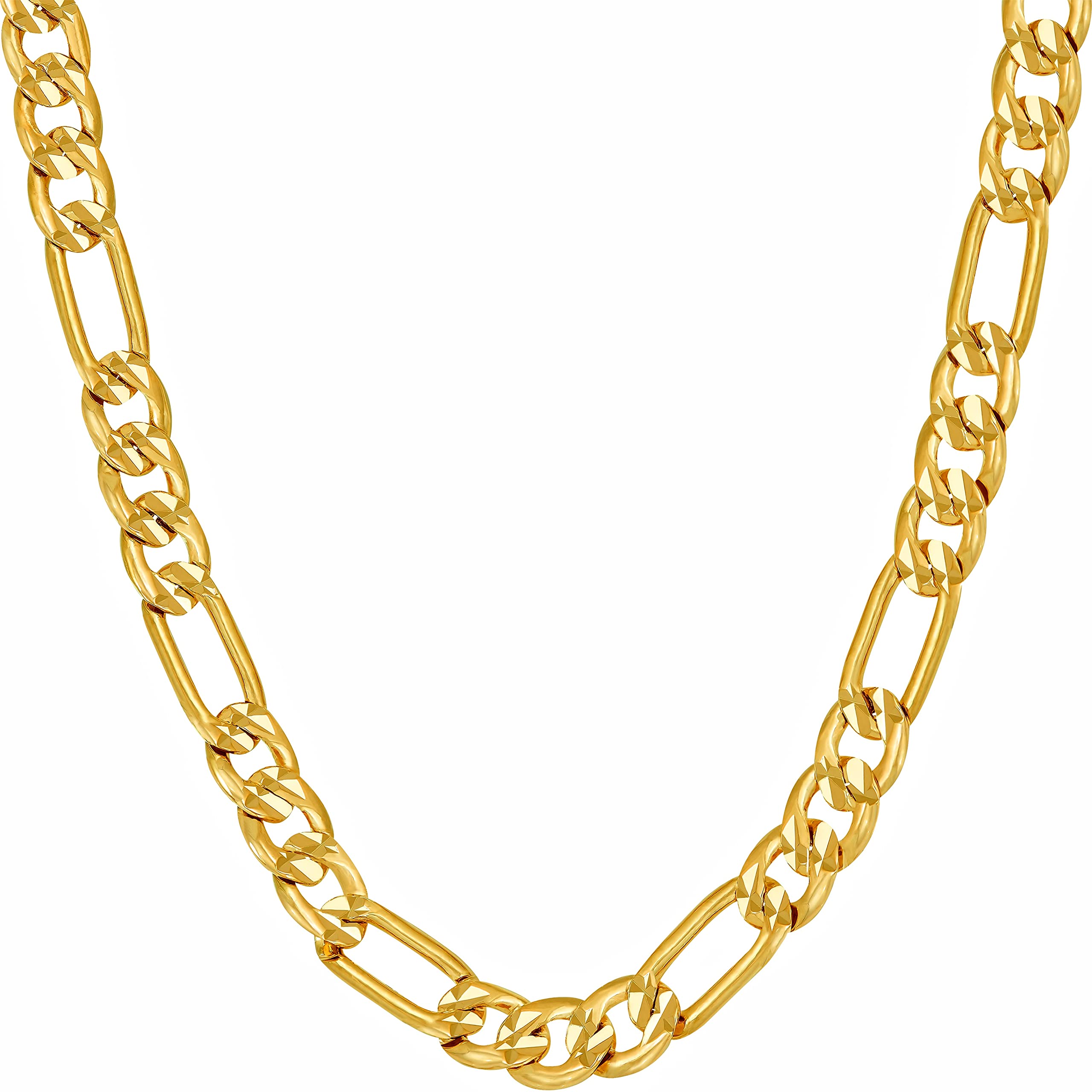 Collier Figaro plaqué or 24k taille diamant, le cadeau idéal pour marquer les esprits