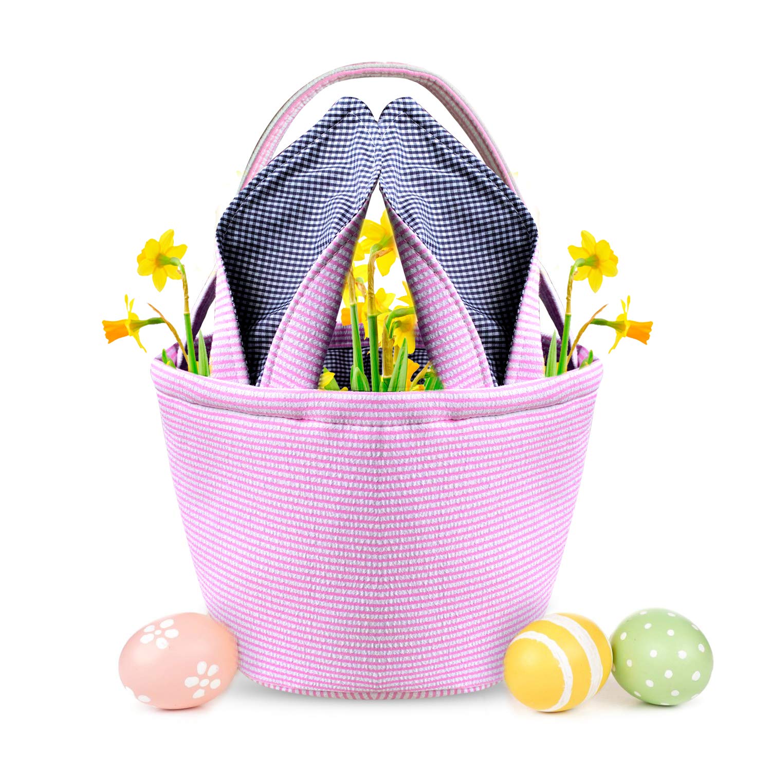 Easter Bunny Basket for Kids, Easter Basket Bags with