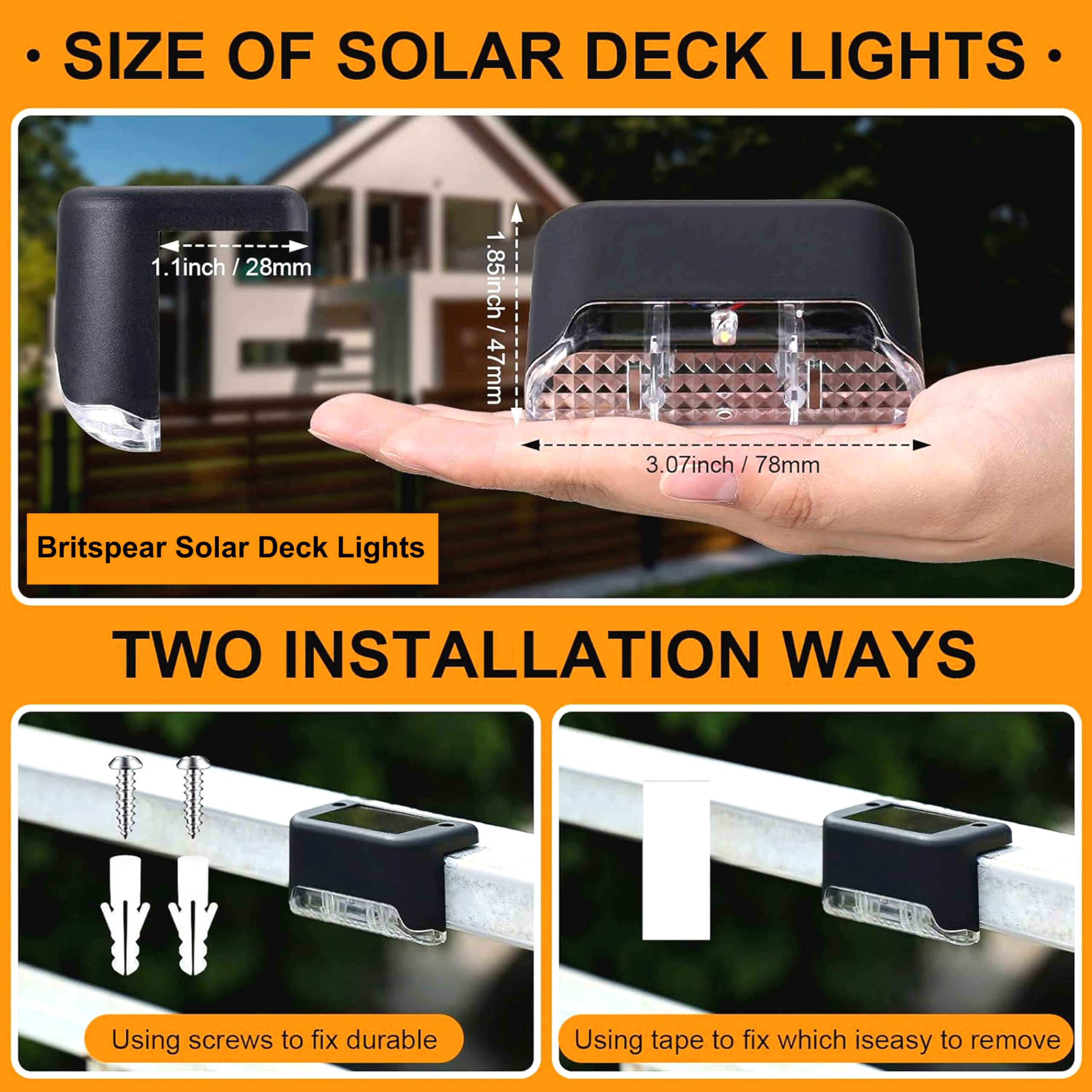 BRITSPEAR Solar Lights - Outdoor Garden Lighting -2