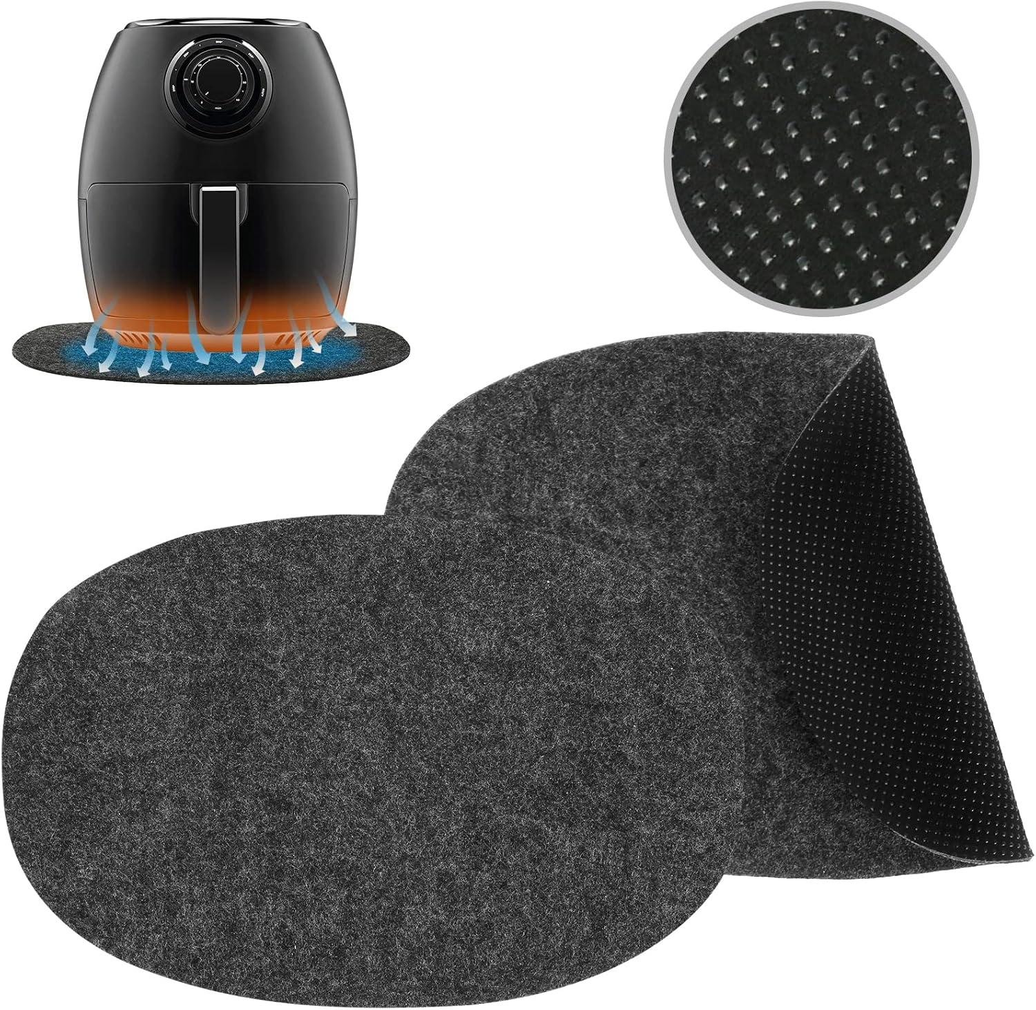 2 Pcs Heat Resistant Mat for Air Fryer,17.7''x11.8'' Air Fryer Pad