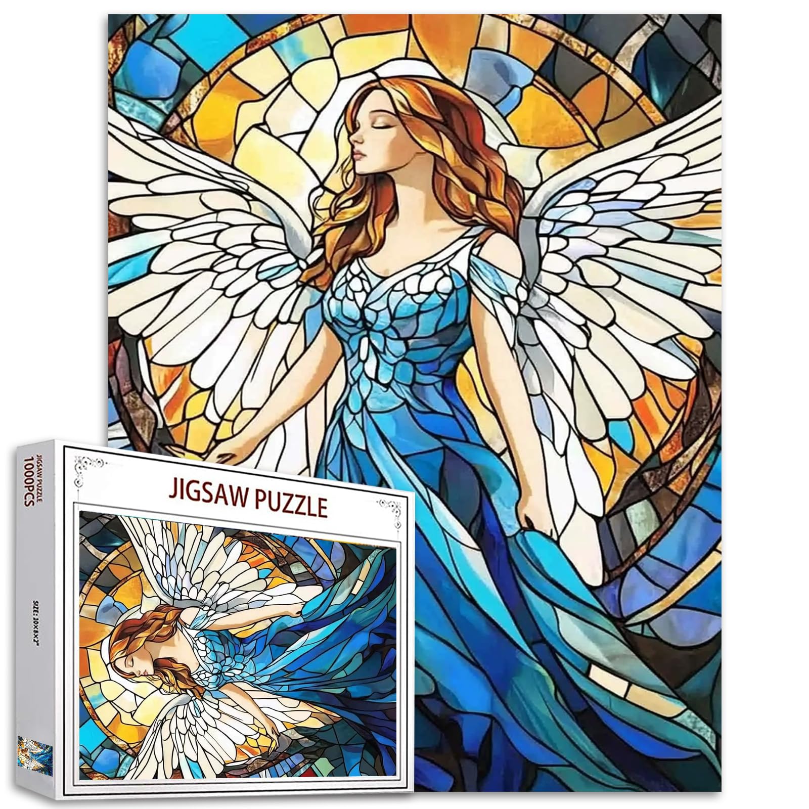 Angels Wings 1000 Piece Jigsaw Puzzles for Adults Women Puzzles Art Wall Decor DIY Puzzle Gifts Challenging Family Activity for Game Nights