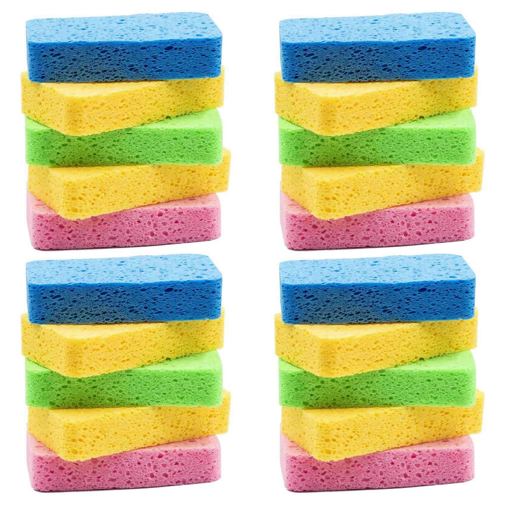Hndhbfgrt Large Cellulose Sponges,Kitchen Sponges for Dish, Duty Scrub Sponges,Non-Scratch Dish Scrubber Sponge 20 Pcs