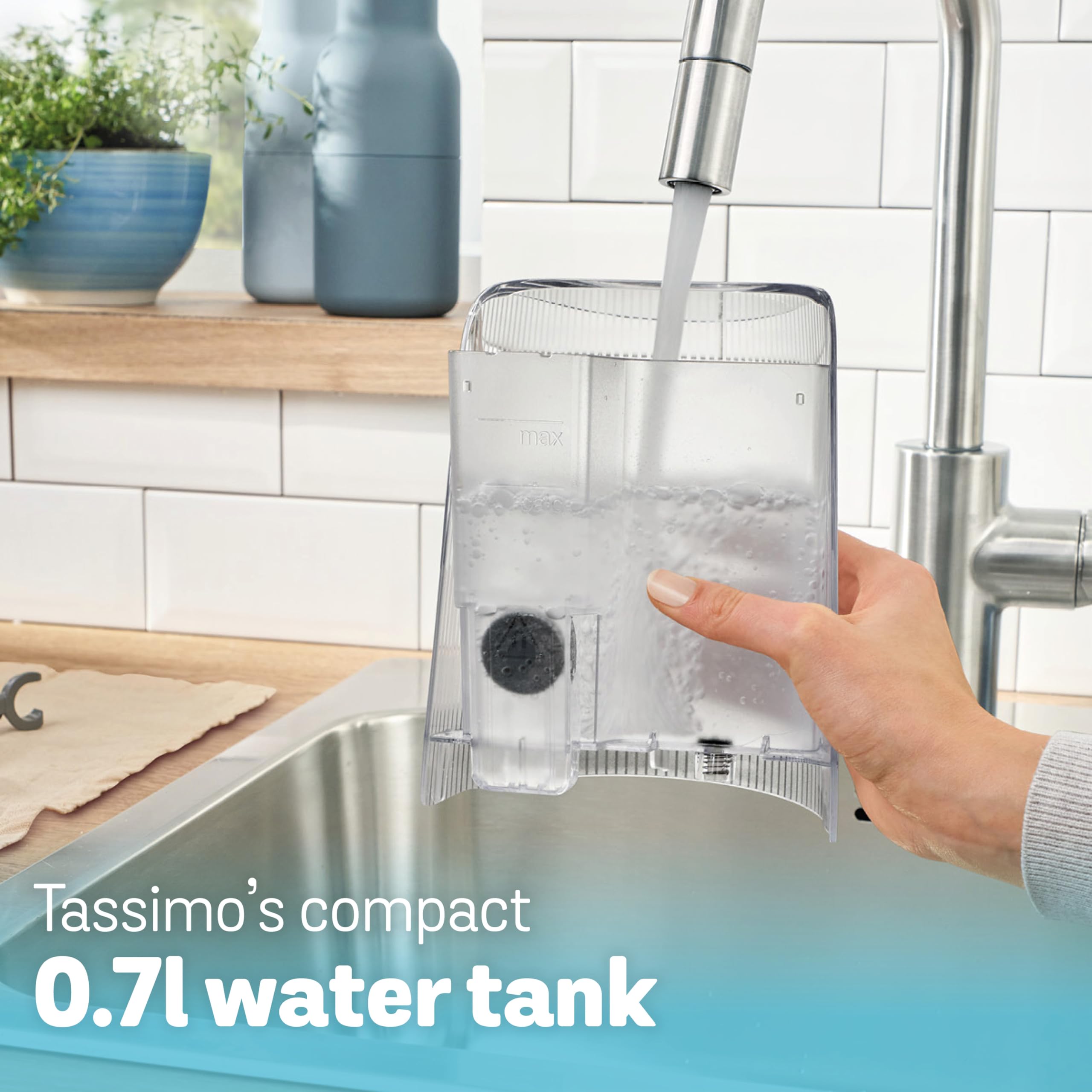 Tassimo by Bosch, Finesse Classic Friendly, máquina de café en cápsulas, TAS1620GB, con INTELLIBREW, compatible con 50 bebidas diferentes, 0,7 litros, color negro