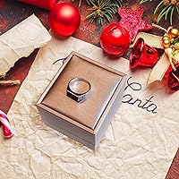 Vista 7 de AROTOROM 925 Sterling Silver Ring with Solid Rectangle Signet Black Enamel Ring, Turkish Classic Design Handmade Jewelry,Fashion Signet Ring