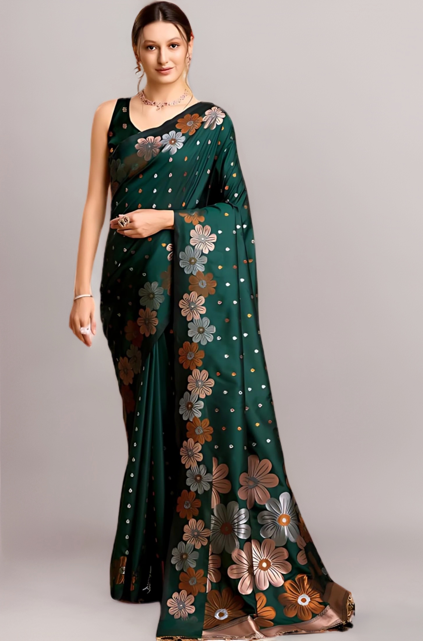 C J Enterprise Women's Pure Kanjivaram Silk Saree Soft Banarasi With Blouse P...