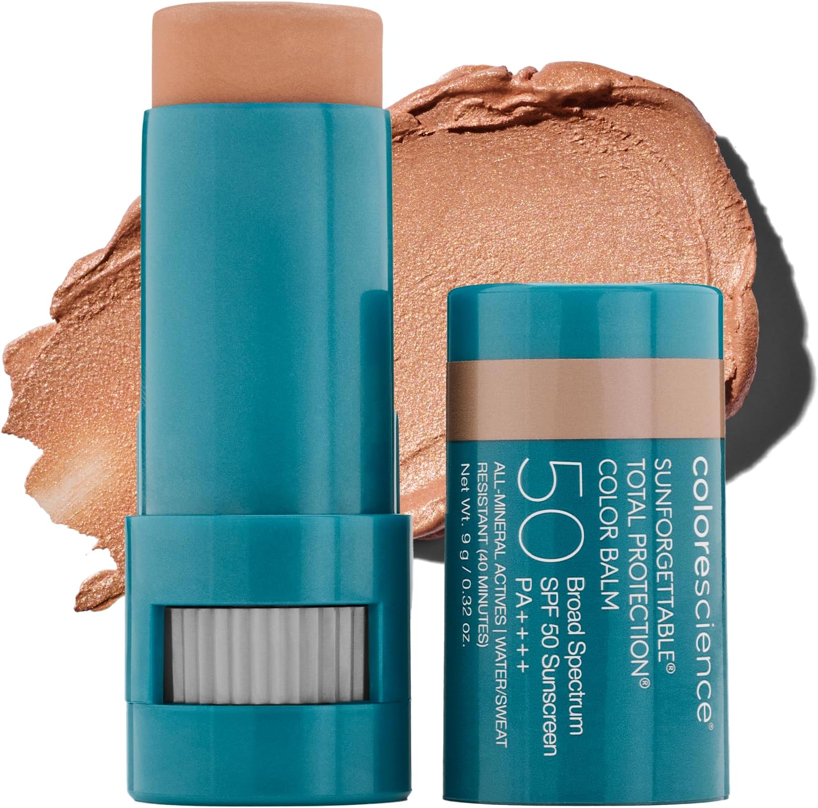 - Colorescience Sunforgettable Total Protection Color Balm SPF 50, Mineral, Broad Spectrum, Buildable Lip & Cheek Color