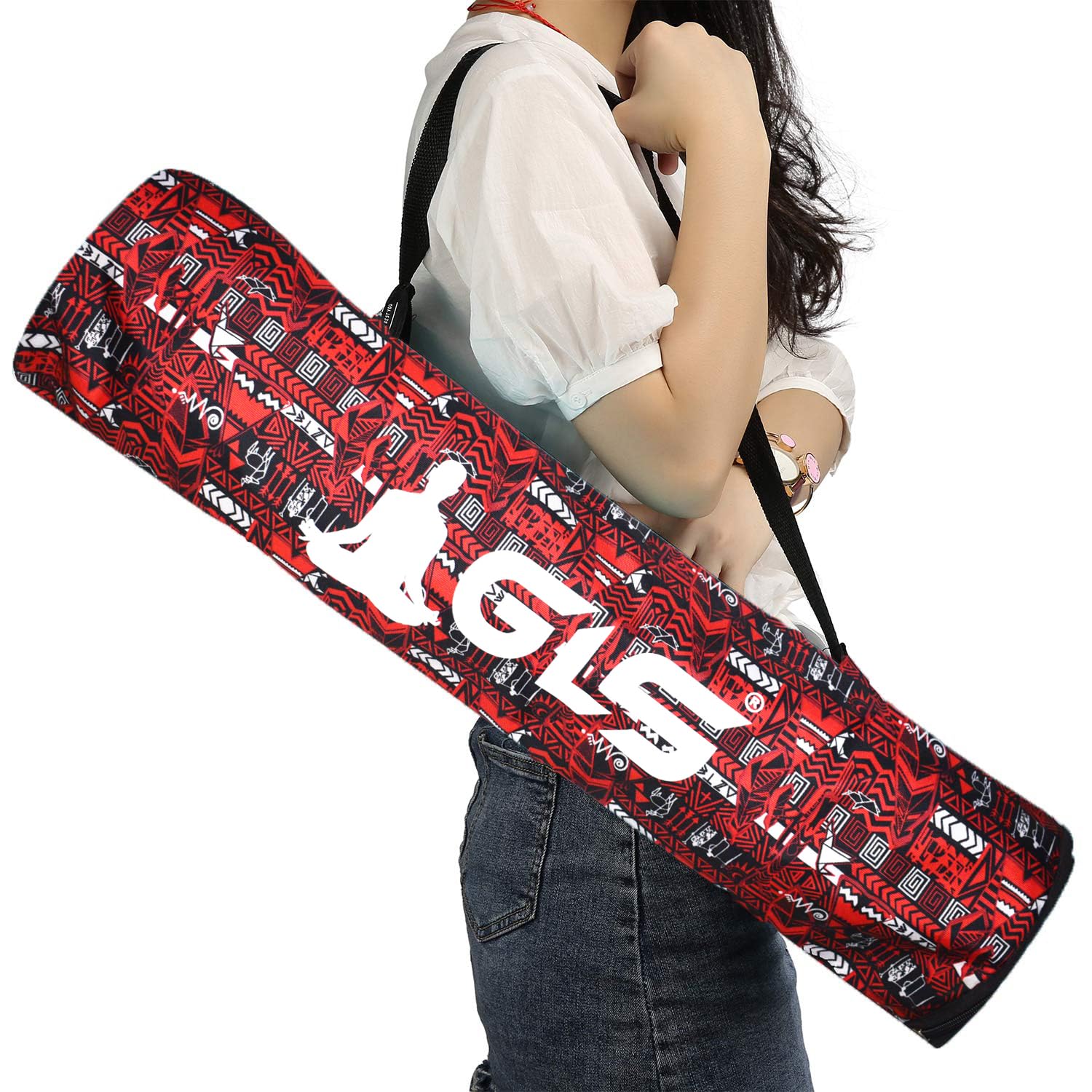 GLS Y-30 PRINTED YOGA MAT COVER with PU FABRIC and FRONT POCKET-image-46