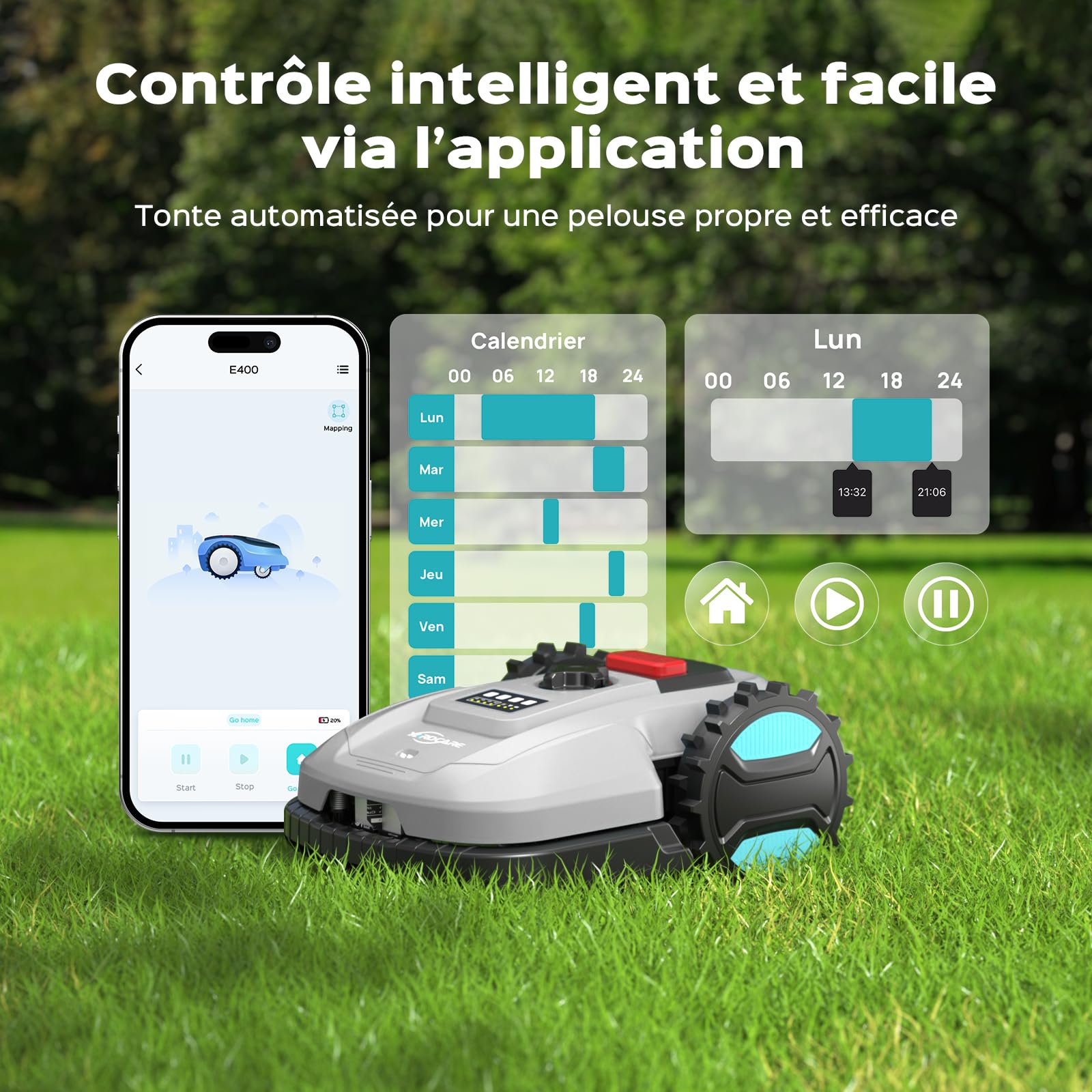 YARDCARE E400 Robot Tondeuse — vue 3