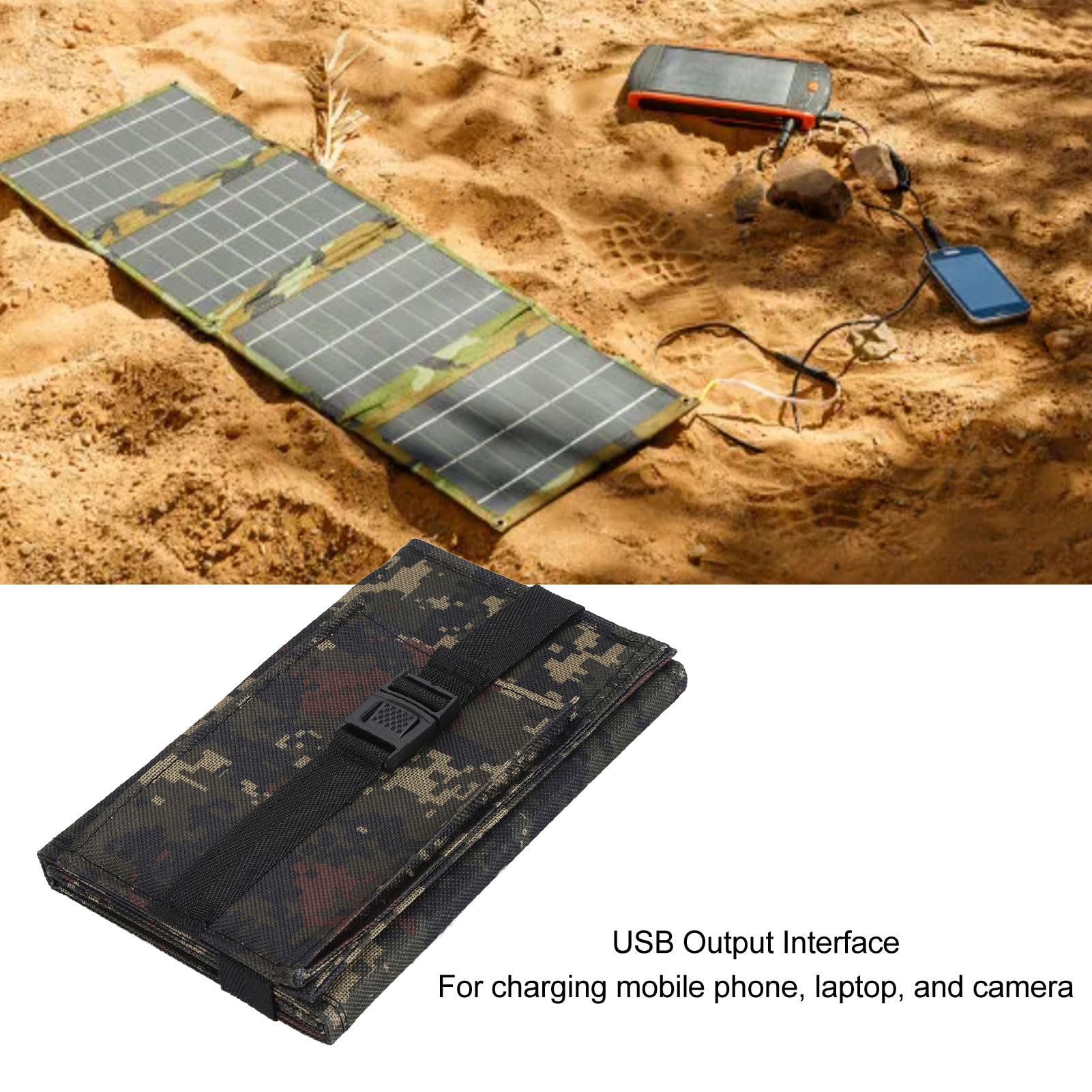 Panneau Solaire Pliable Panneau Solaire Pliant 10W USB - Chargeur Portable Pour Camping, Randonnée, Voyages énergie Renouvelable Camping