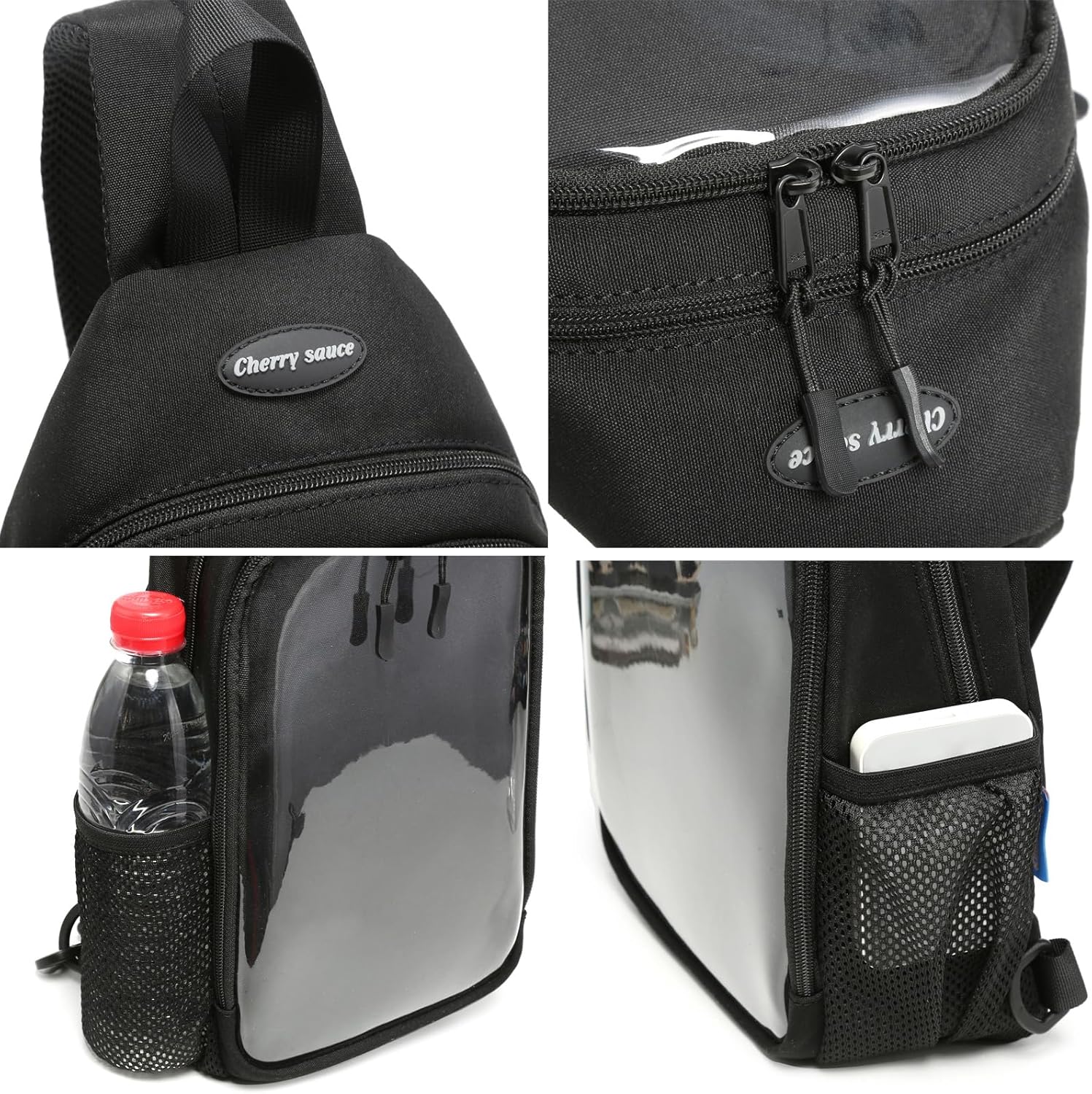 CHERRY SAUCE Kawaii Oxford Ita Bag Pin Display Chest Pack Shoulder Bag Sport Backpack Hiking Daypack - Image 6