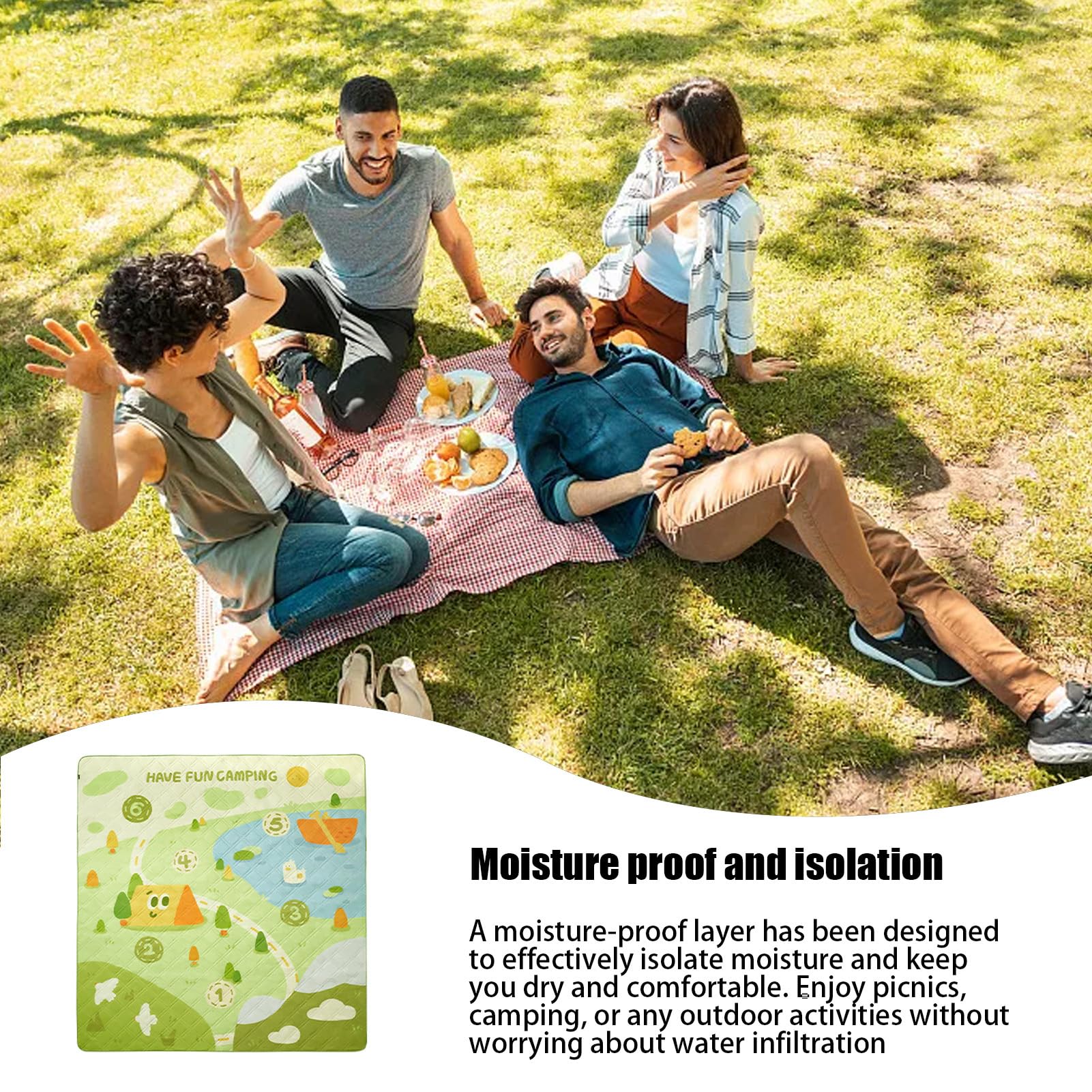 Mata Piknikowa Na Zewnątrz Prany Z Paskiem Do Noszenia