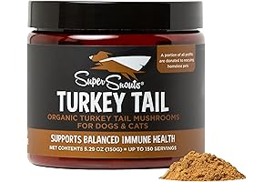 Super Snouts Organic Turkey Tail Mushroom Powder for Pets