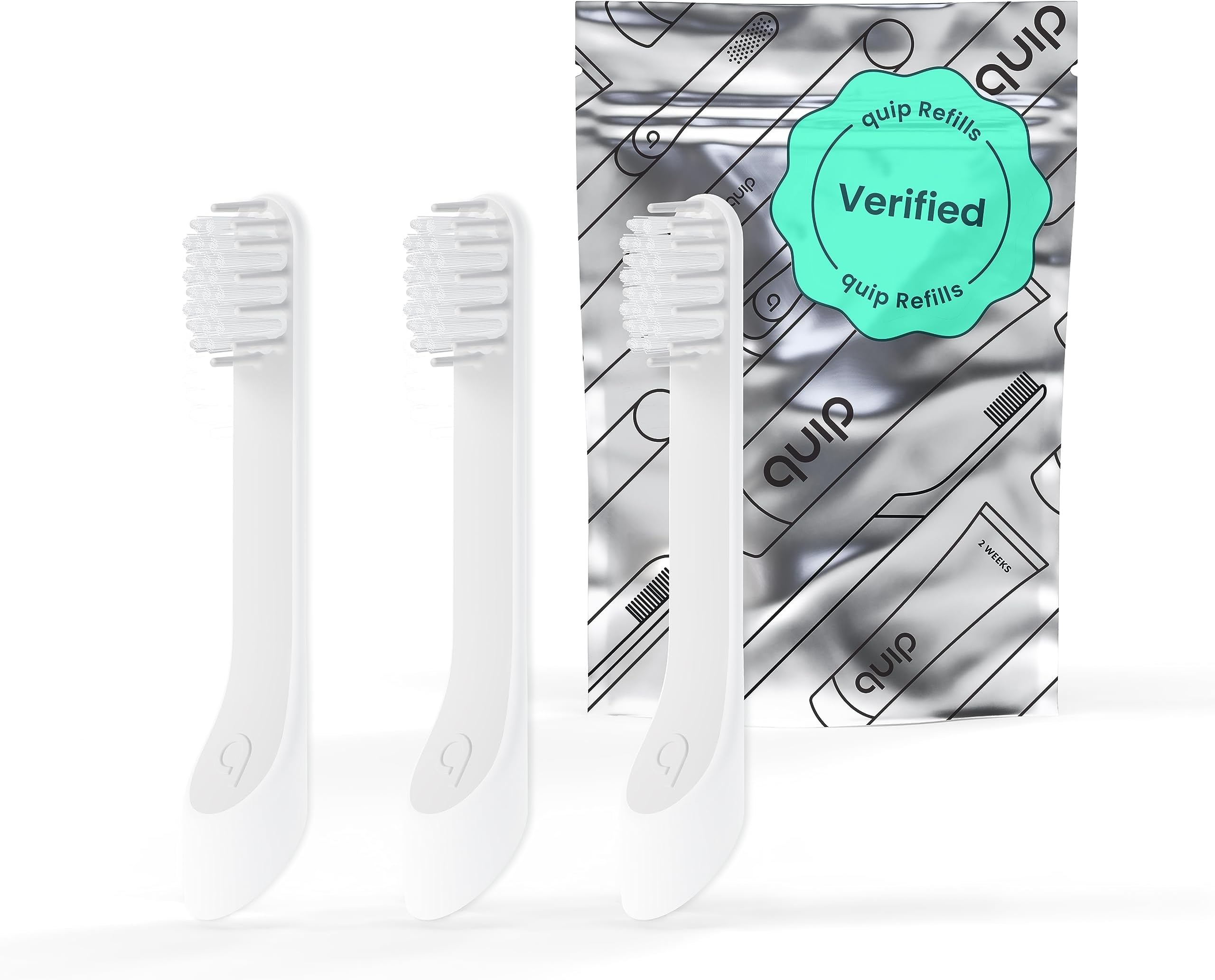 Toothbrush Replacement Heads for Quip, Adult Refill