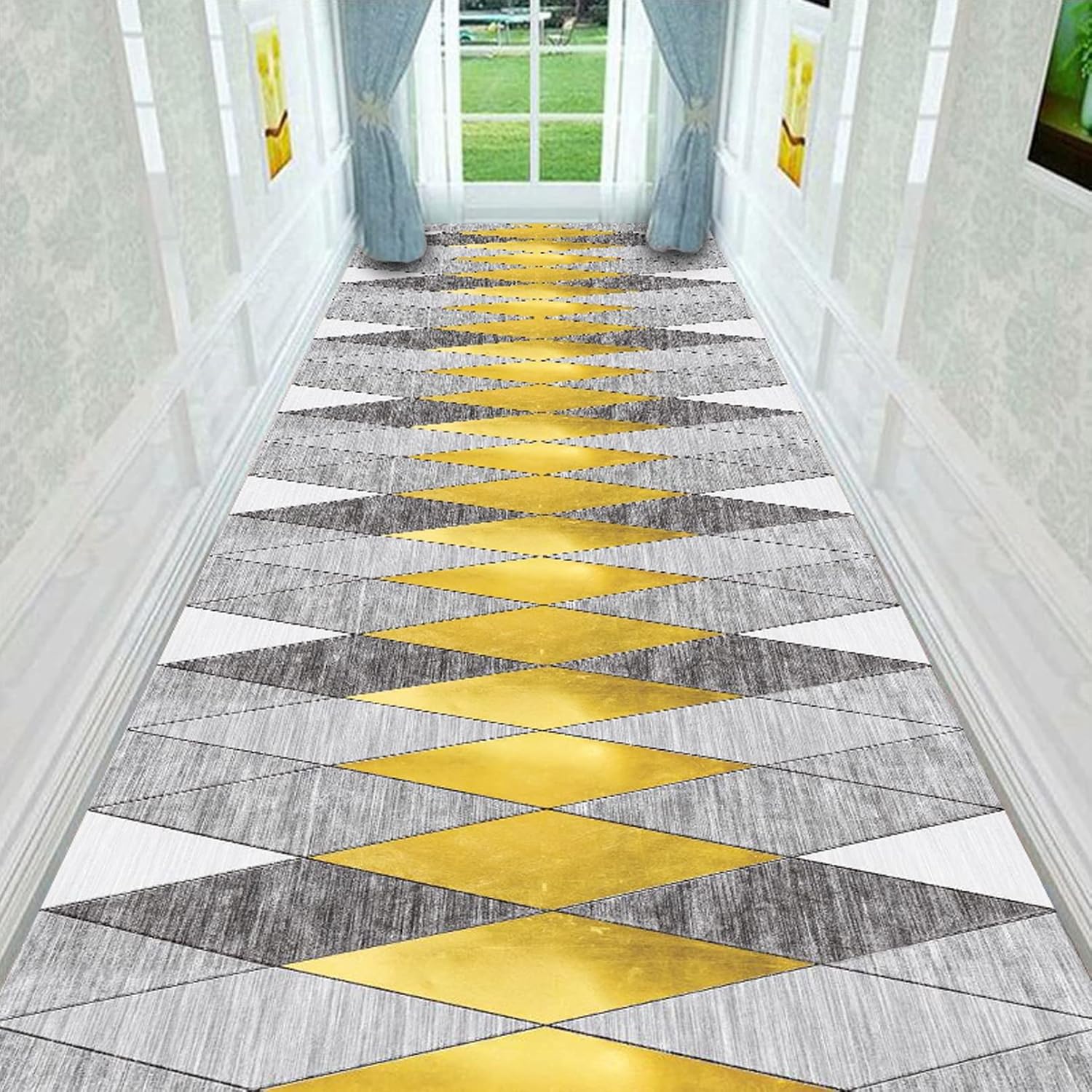 Carpet Runner for Hallway Long Carpet Contemporary Passage Runner Rug for Hallway,0.6m x 4.5m