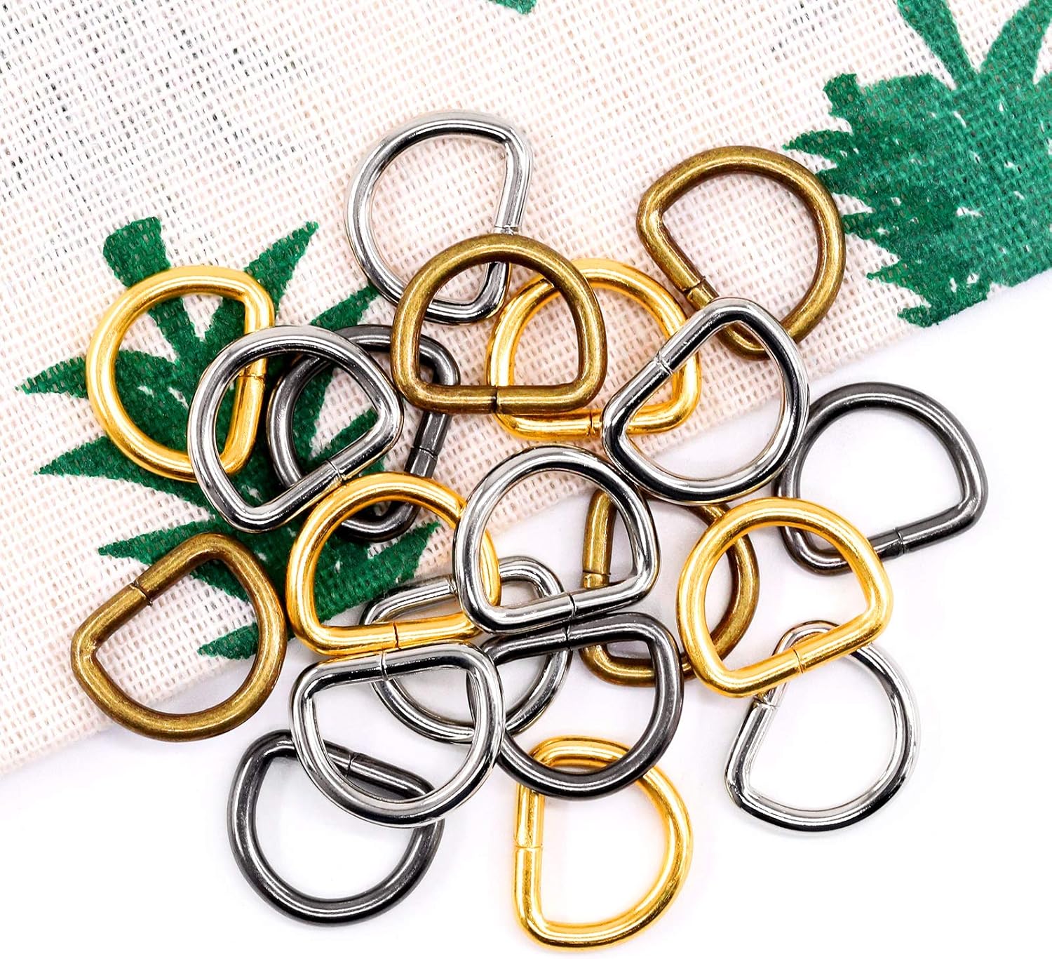 Swpeet 120Pcs 1/2 Inch - 13mm 4Colors Multi-Purpose Metal D Ring Semi-Circular D Ring for Hardware Bags Ring Hand DIY Accessories (Mixed Color, 1/2 inch) - Image 4