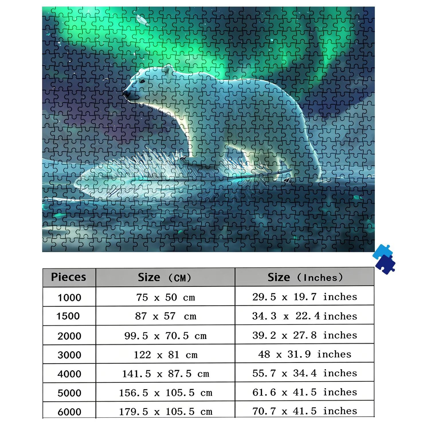 Puzzle 6000 elementów, drewniane puzzle dla dorosłych – Impossible Puzzle 179,5 x 105,5 cm niffy game and think sport dla kobiet i mężczyzn, gra rodzinna, dekoracja domu, prezent dla kobiet, Aurora