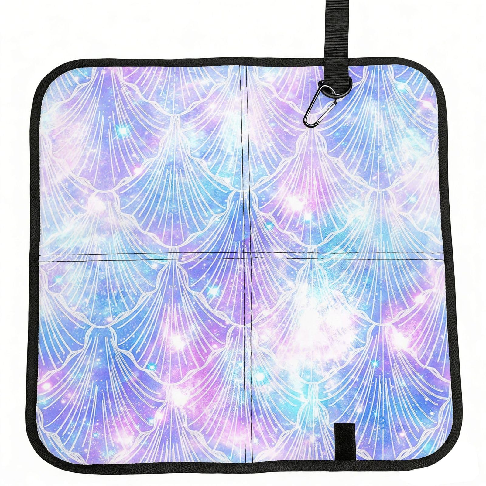 AYYQWE Mermaid Scale Print Foldable Seat Cushion Portable Chair Pad Office Commuting Picnic Camping Outdoor