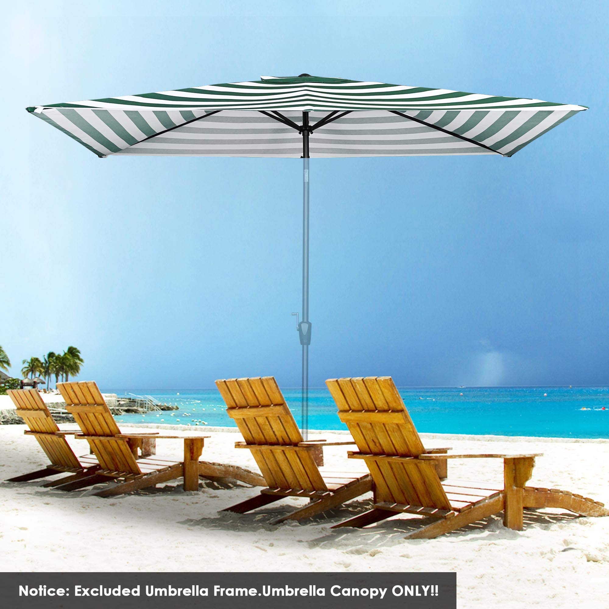 Yescom 14 Ft Double Sided Umbrella Replacement Canopy Market Table Top Outdoor Garden
