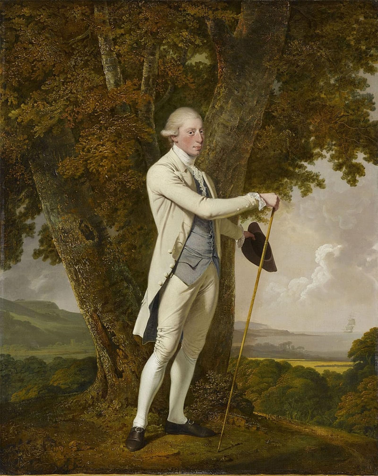 SERENDIPITP Vintage Picture Print on Canvas Wall Art Poster Portrait of Milnes by Wright of Derby Artwork Print Poster for Wall Decor 60x90cm