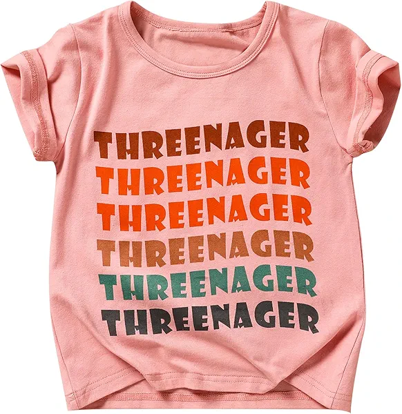 3rd Birthday Shirt Baby Girls Three Year Old Tops Third Birthday T-Shirt Clothes Outfit