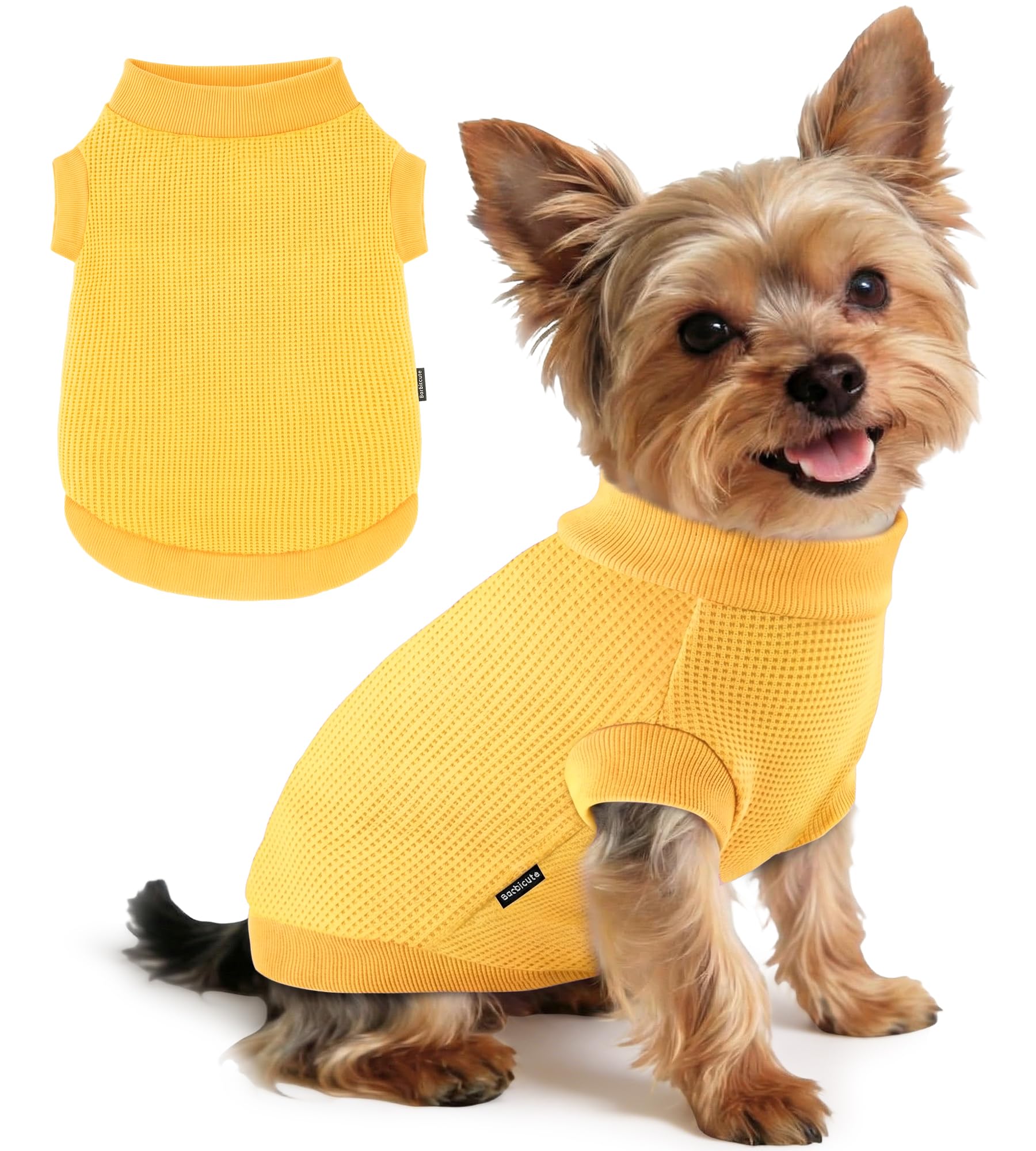 1 Pack Dog Shirt for Small Supplies Functional Waffle Dog Clothes Warm Soft Sweatshirt Outfit for Dogs Cats Pet Apparel