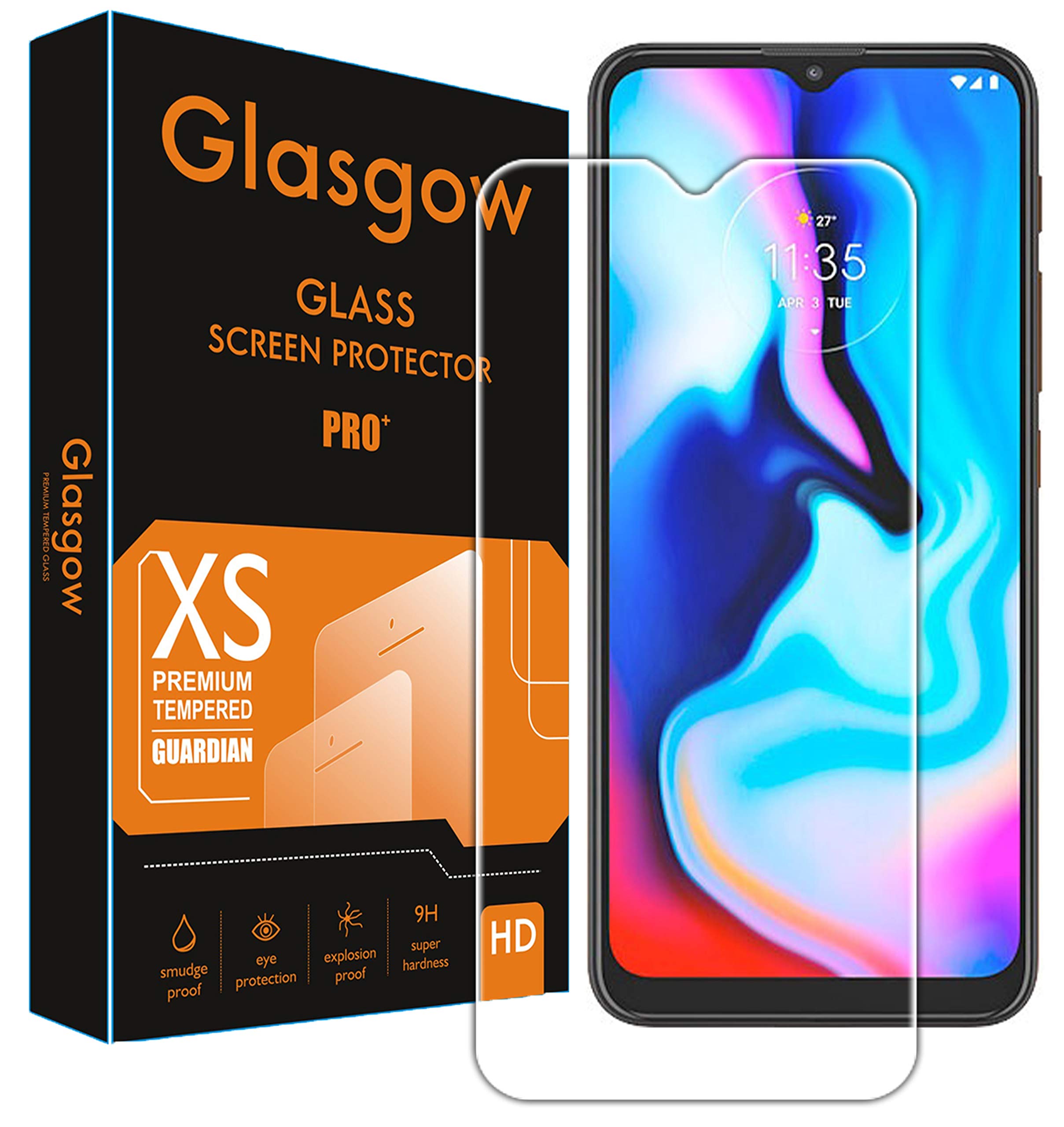 Glasgow |For Motorola Moto G9 | Tempered Glass Screen Protector Guard | Bubble Free Installation | Gorilla (B08K2GBPL9) Amazon Price History, Amazon Price Tracker