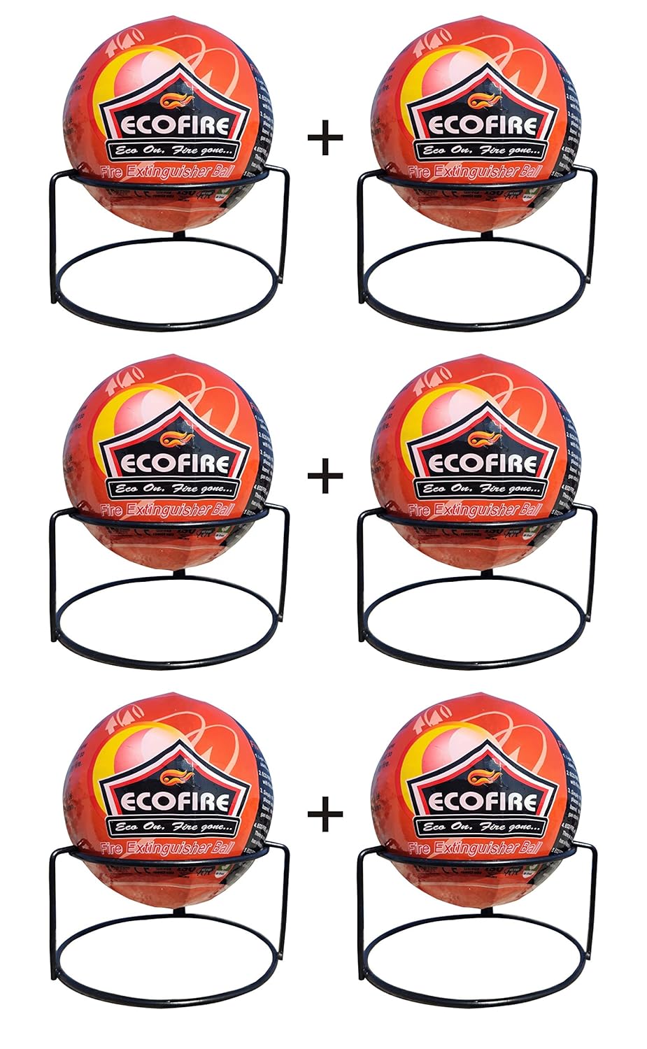 ECO FIRE, Fire Extinguisher Ball with Stand (150 mm Diameter)Pack of 6 Balls Amazon.in Home