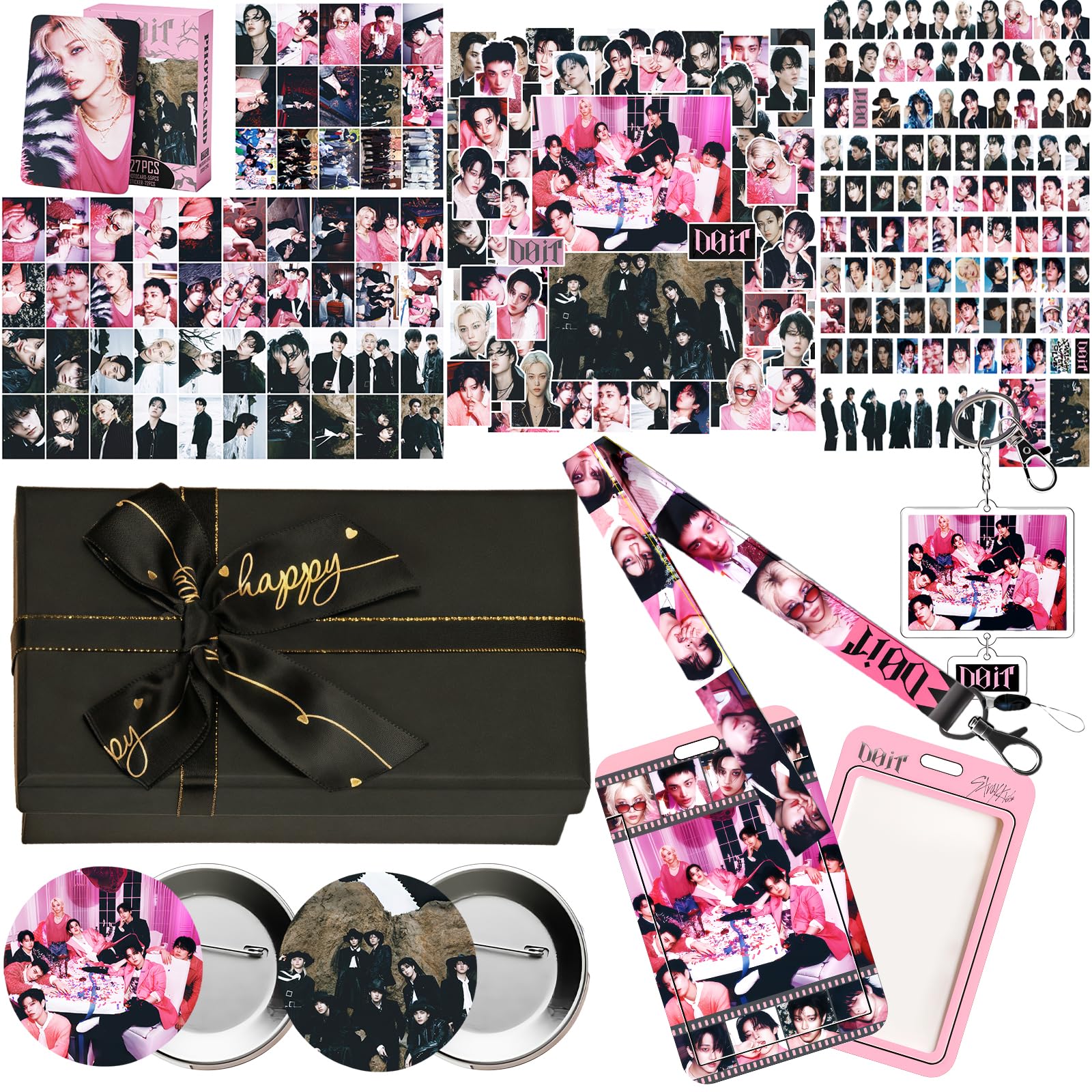 Coffret cadeau ZHENGGE Kpop Twice incluant sac à dos, collier, boucles
