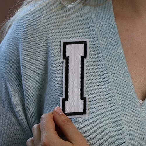 Miniatura 617 de Parches de letras termo-adhesivas de alta calidad – Lindas letras para ropa – Parche universitario para ropa – Letras bordadas de 4 1/2 parches