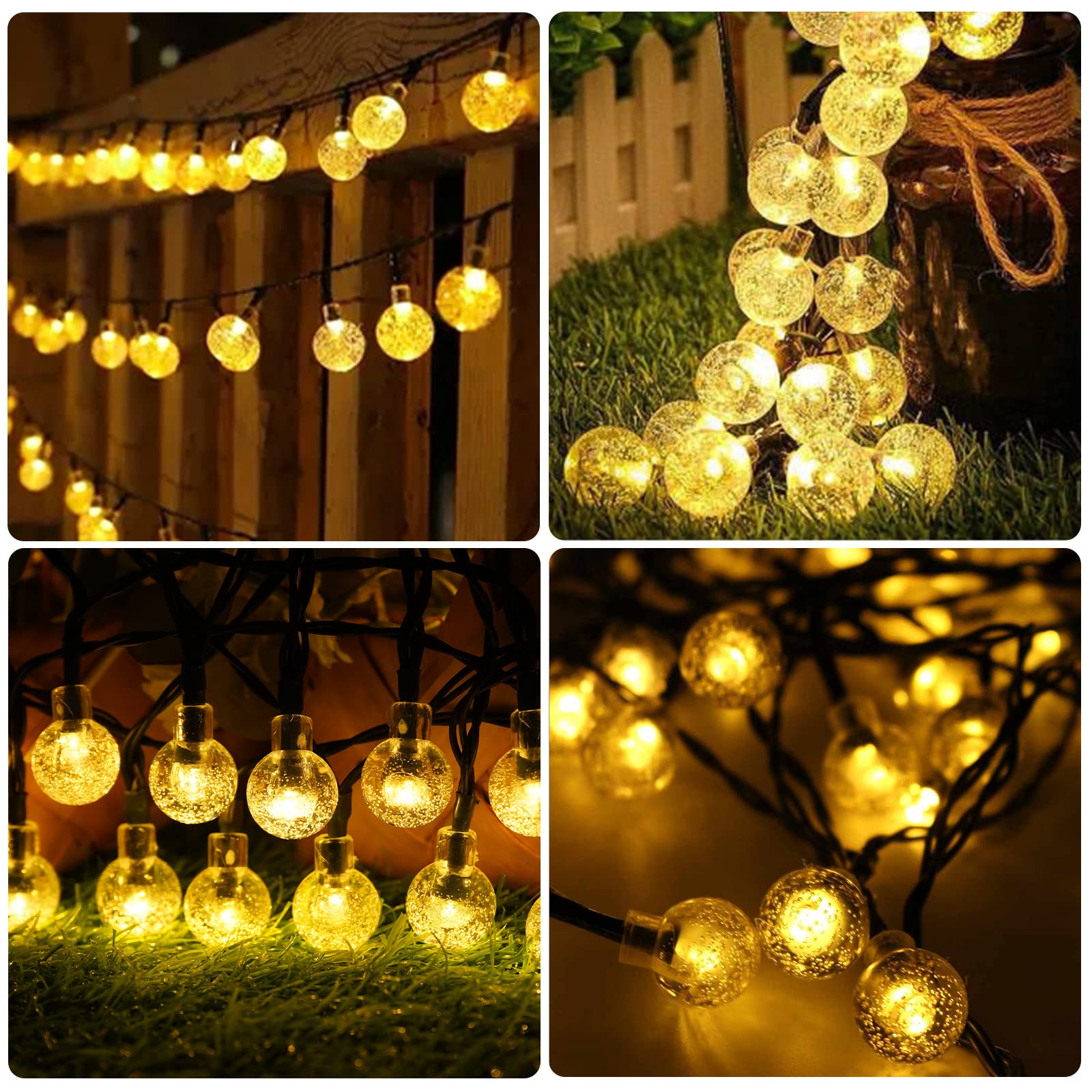 Solar Fairy Lights Outdoor Waterproof, 60LED Solar Garden Lights - Image 2