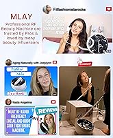 Vista 2 de MLAY Máquina profesional de belleza RF, máquina facial de radiofrecuencia con 2 sondas, ajuste de piel de radiofrecuencia en casa para levantar