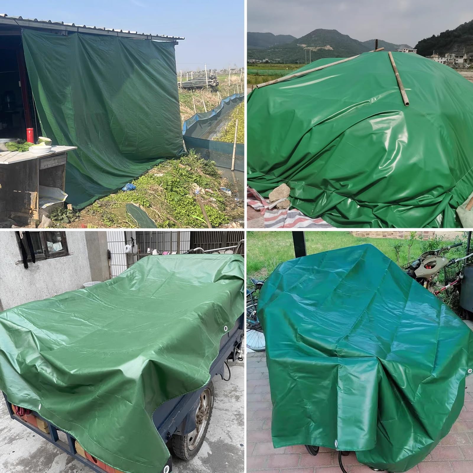 Bâche imperméable – Bâche de sol robuste en PVC de 0,4 mm d'épaisseur, auvent imperméable pour usage industriel et commercial
