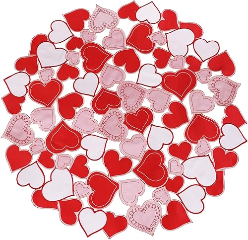 Miniatura 3 de Simhomsen Mantel pequeño bordado con corazón de amor, aniversario de boda, propuestas de matrimonio o compromisos (redondo de 34 pulgadas)