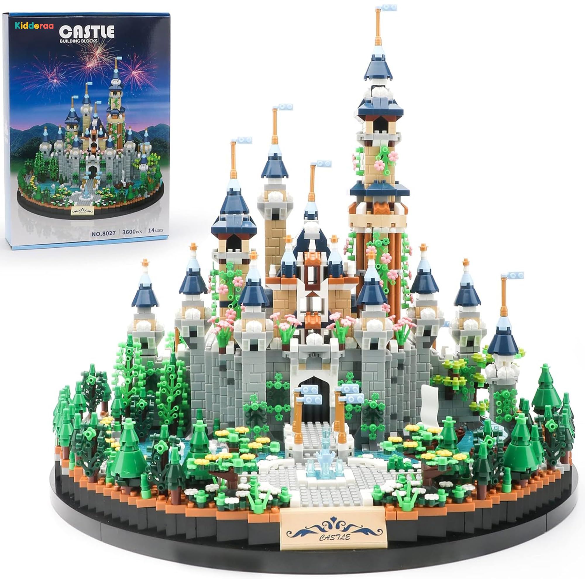 Magic Princess Blue Castle Micro Building Blocks Set – 3600PCS Mini Brick Architecture Model, Challenging Creative Display Toy Gift for All Ages 14+ | 1 Year Manufacturing Warranty-image-9