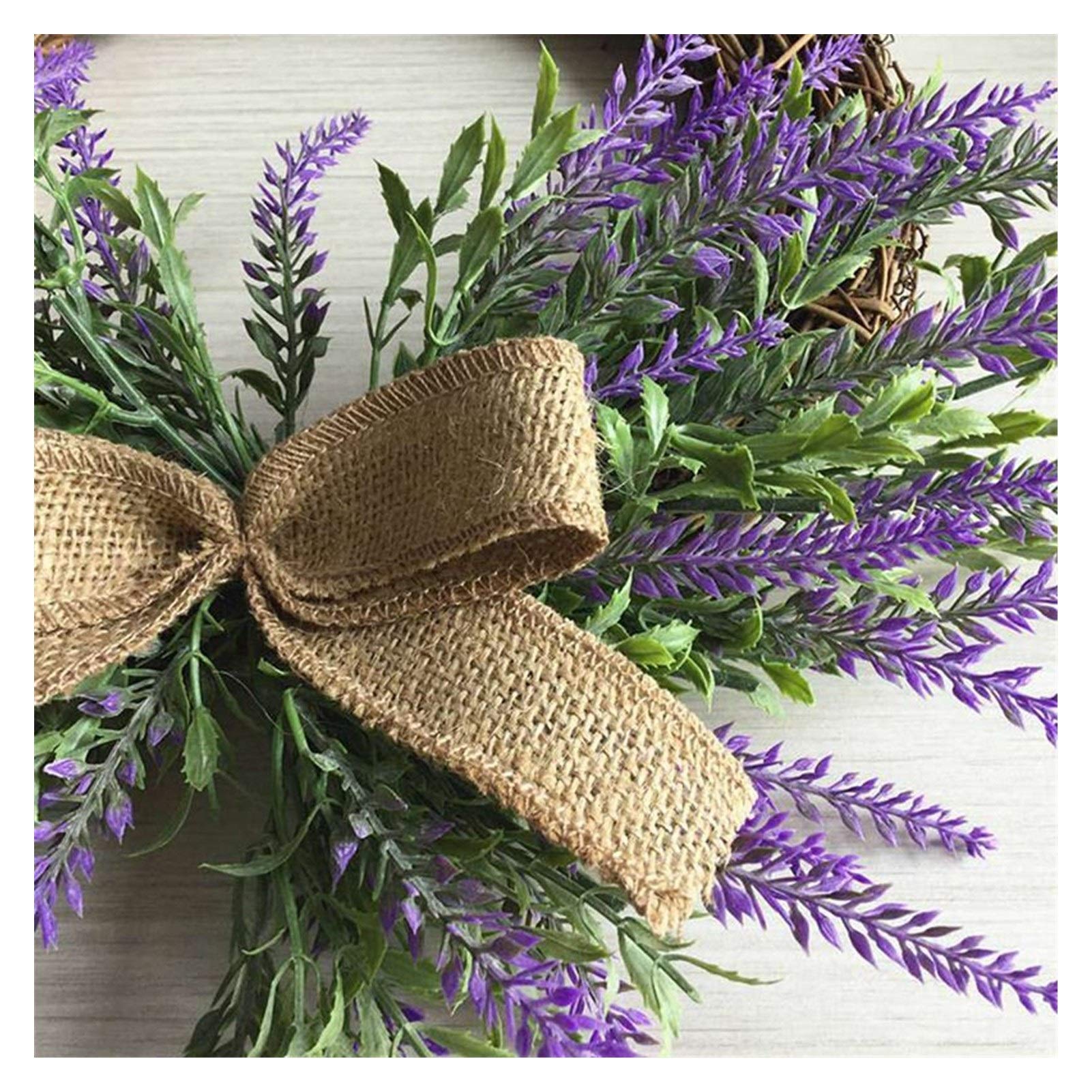 Weihnachtskranz Türgirlande Romantische Simulation Türwandverkleidung Beflockung Lavendel Kranz Ornamente Paar Weihnachten Hochzeitsdeko Girlande Hängende Blume (Farbe