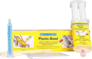 WEICON Plastic-Bond with Mixing Nozzle 0.81 fl oz | Solvent-Free 2-Component Acrylic Structural Adhesive